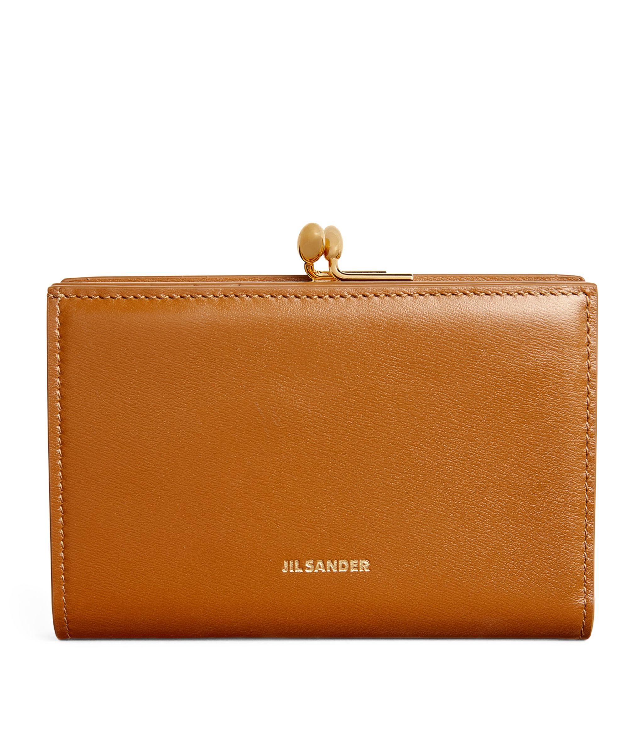 Jil Sander Small Leather Goji Wallet in Brown | Lyst