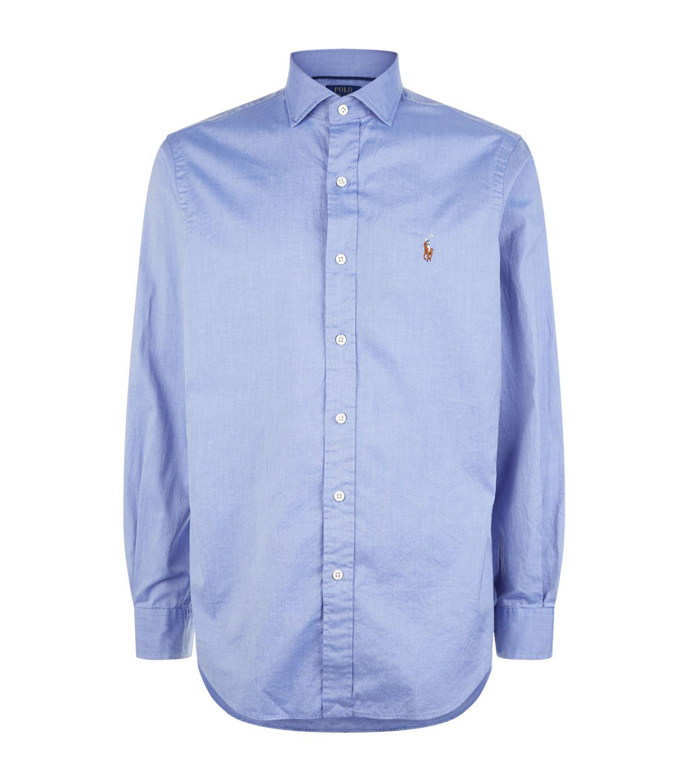 Polo Ralph Lauren Cotton Slim-fit Luxury Oxford Shirt in Blue for Men - Lyst