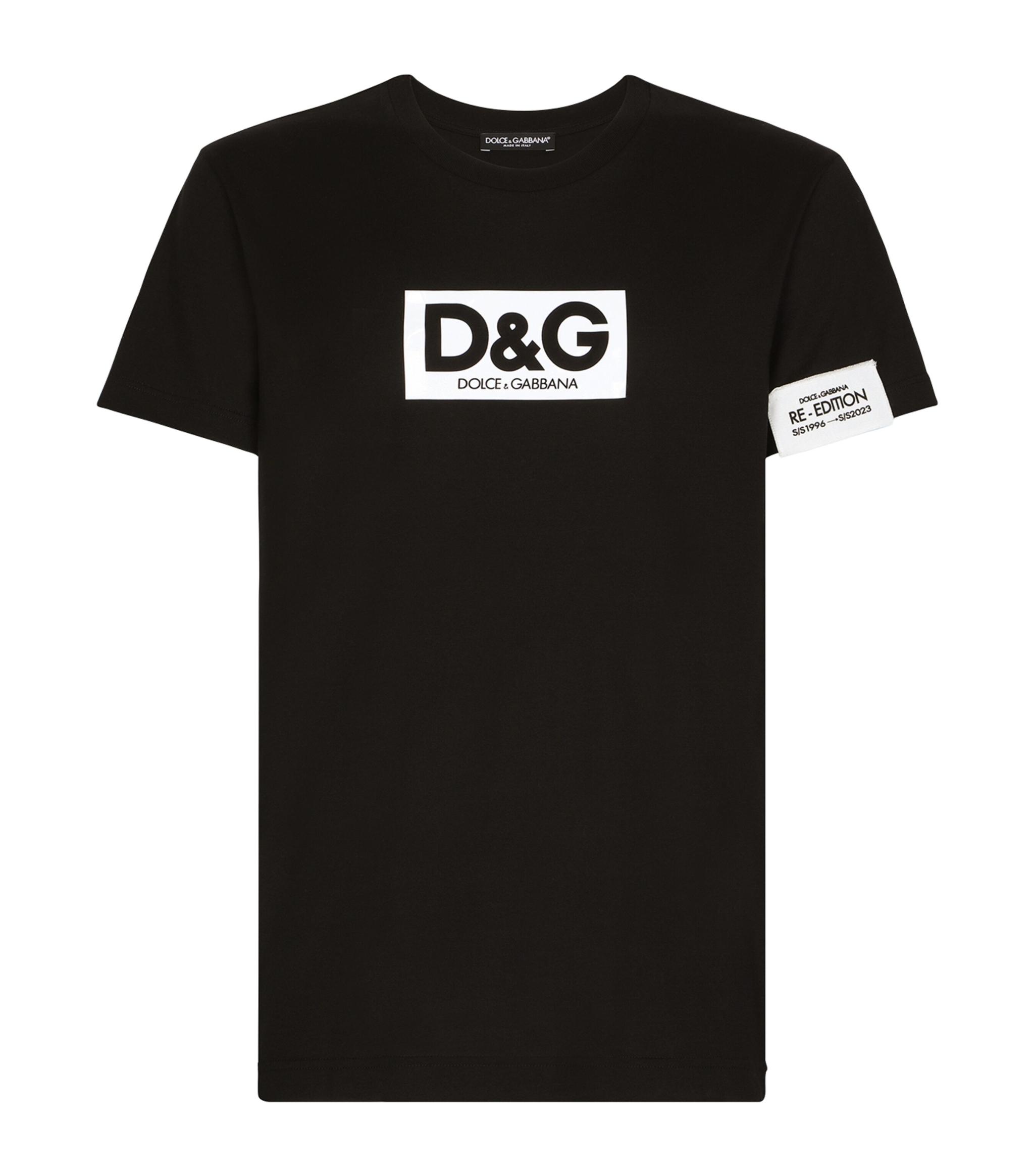 Dolce & Gabbana Re-edition Logo T-shirt in Black for Men | Lyst