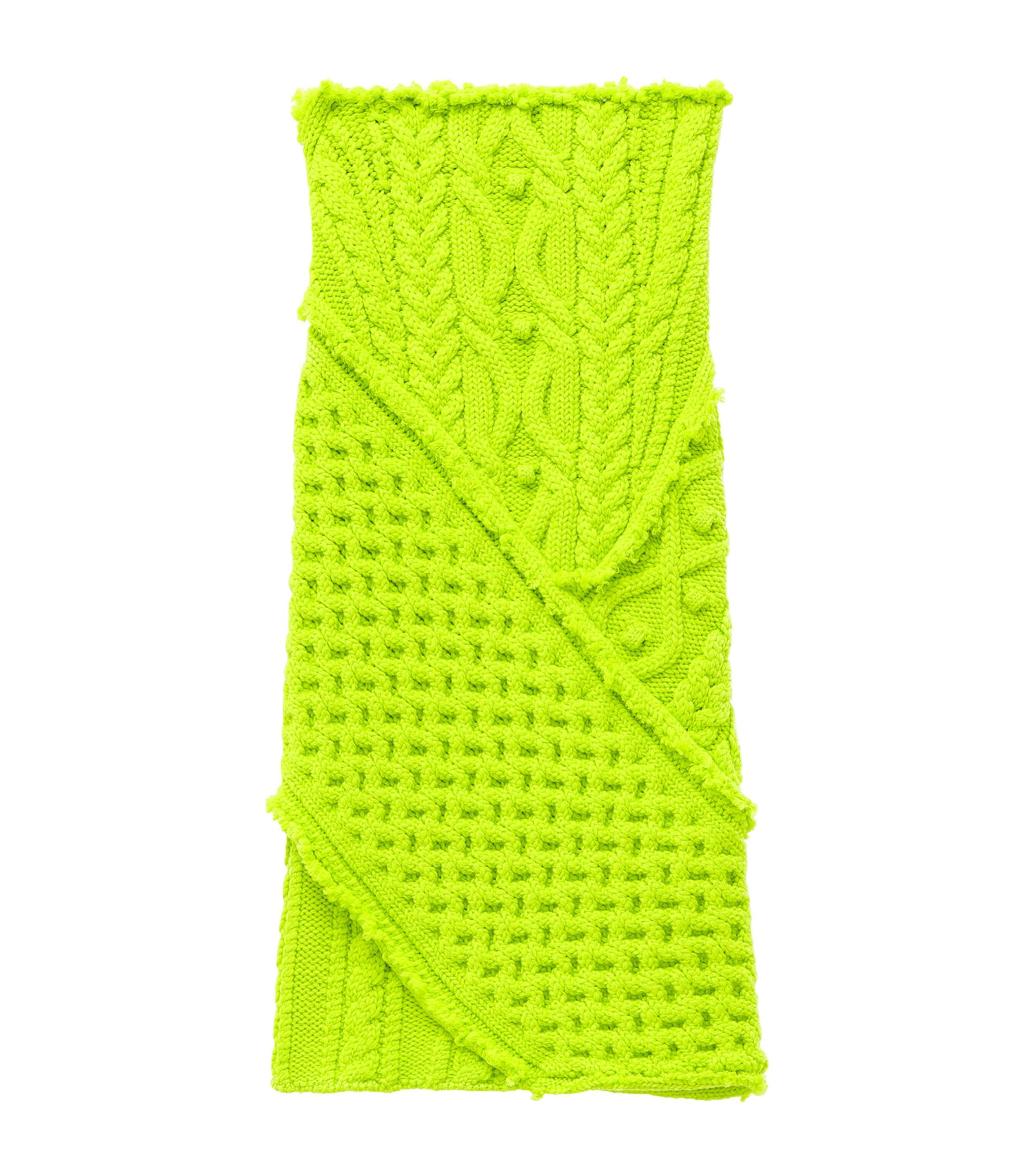 【送料&関税込】Alexander McQueen Wool Knit Midi Skirt McQueen Wool-Cashmere Cable-Knit Midi Skirt in Green | Lyst