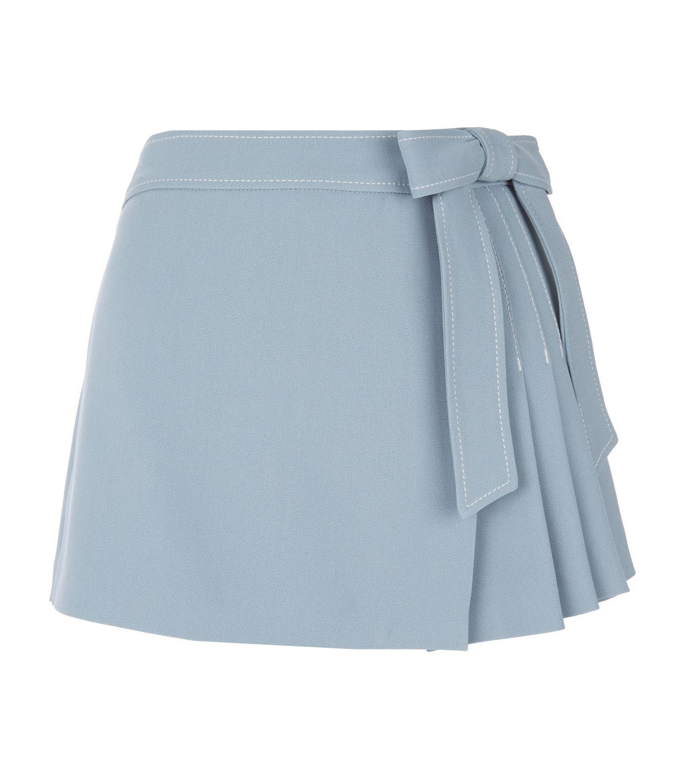 RED Valentino Pleated Bow Skort in Blue - Lyst