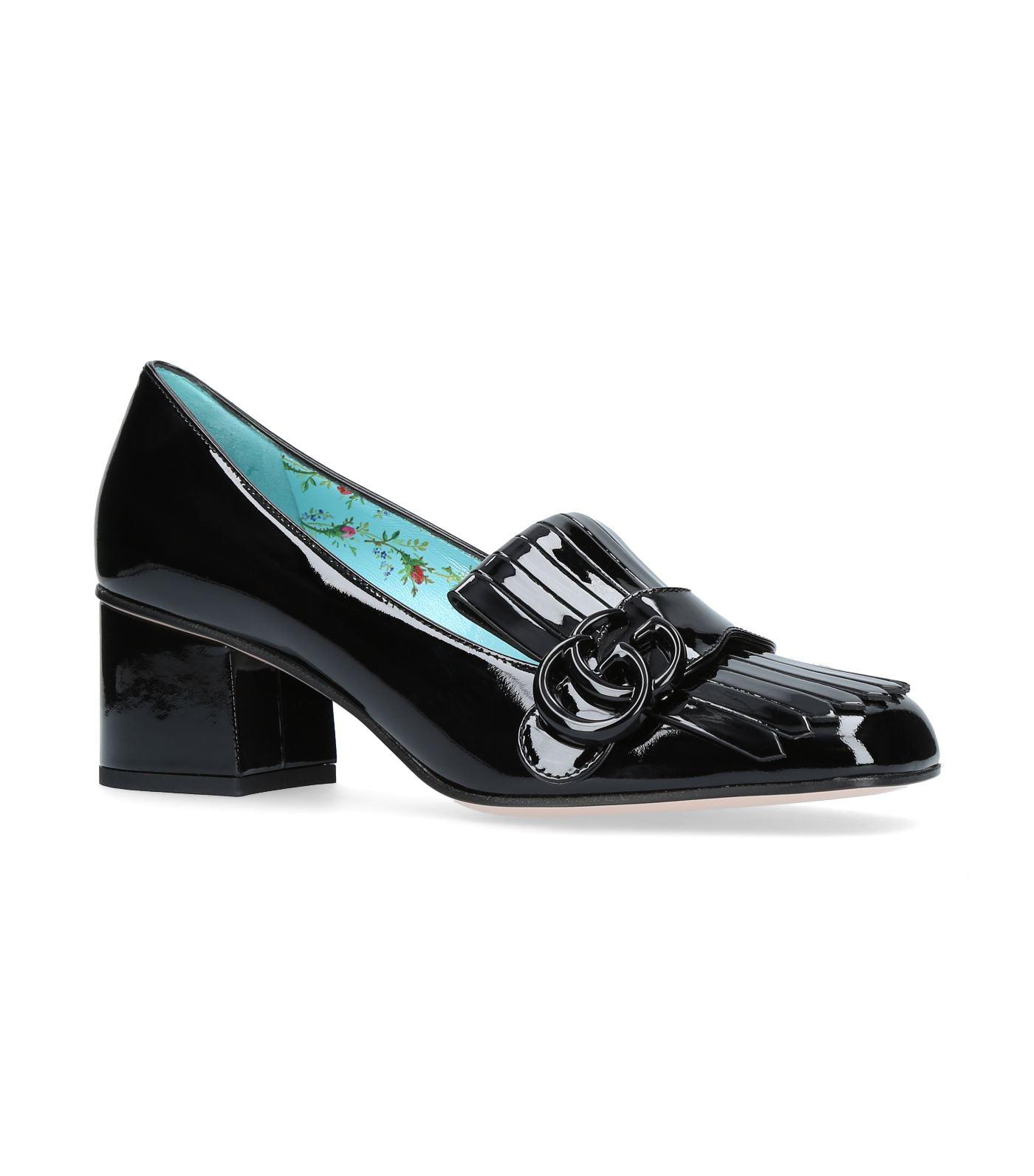 Gucci Leather Marmont Fringed Pumps Black Lyst