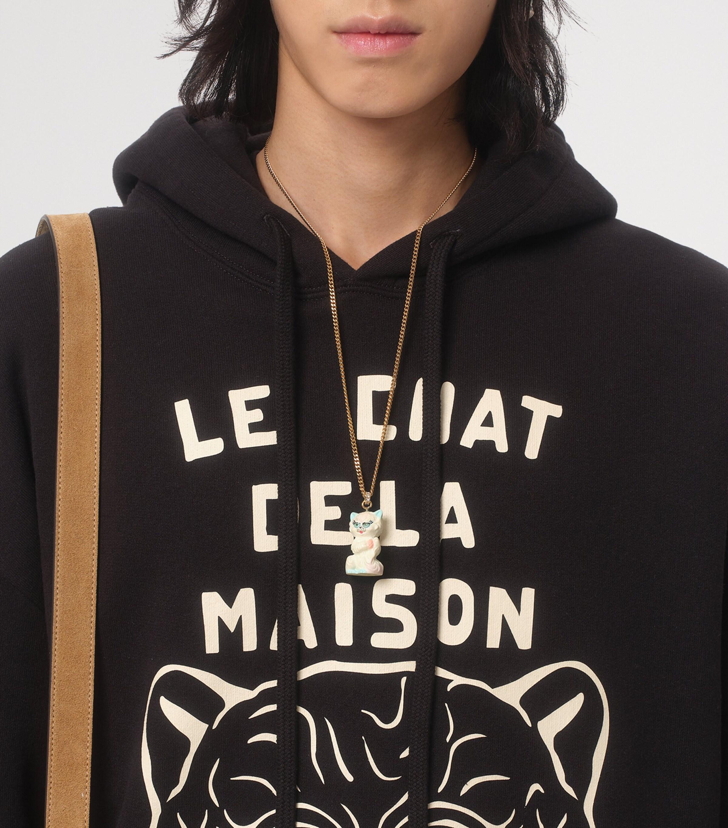 パーカー・フーディ VALENTINO LE CHAT DE LA MAISON COTTON HOODIE Valentino Cotton Jersey Le Chat De La Maison Hoodie in Black