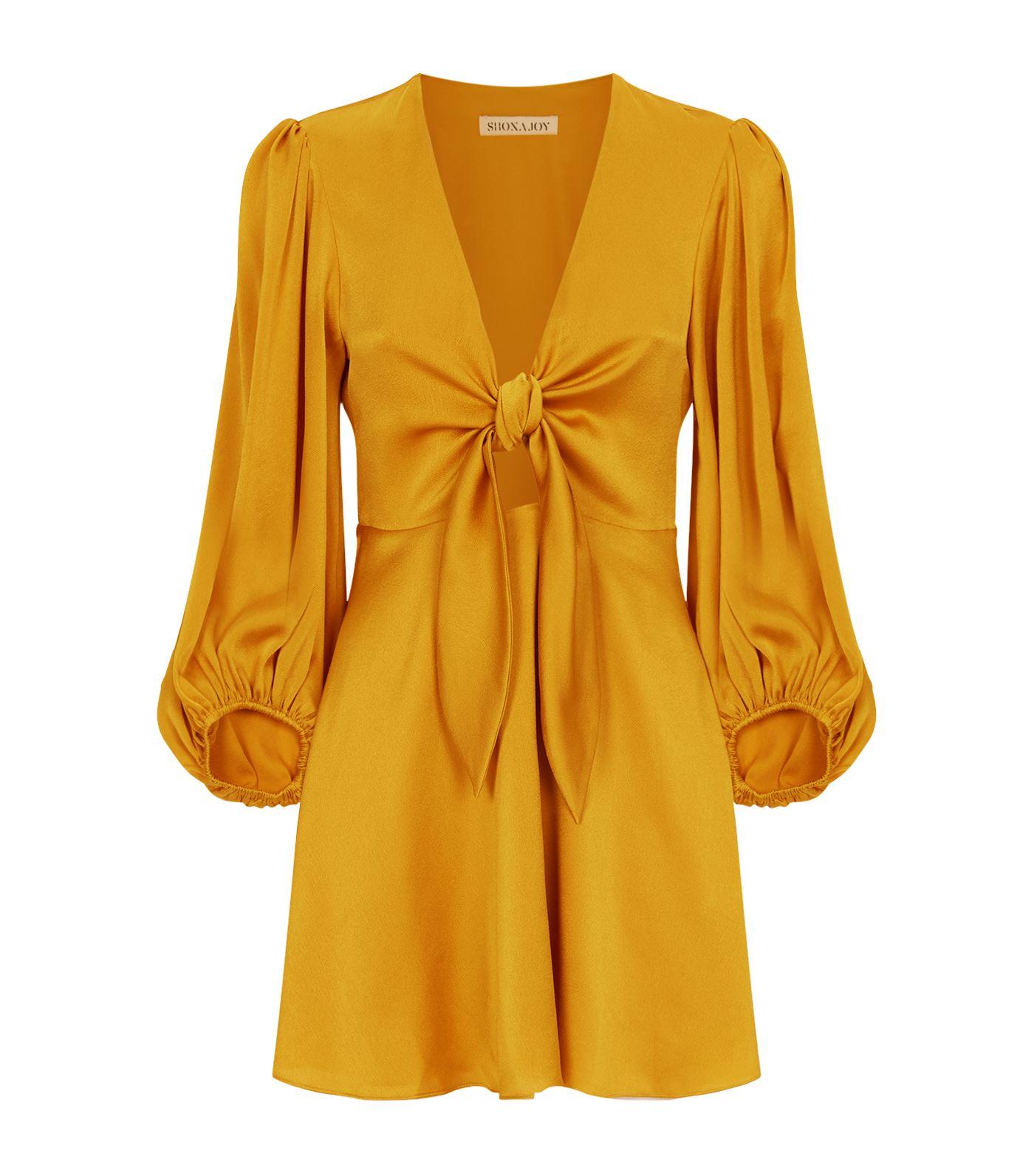shona joy oro tie front dress