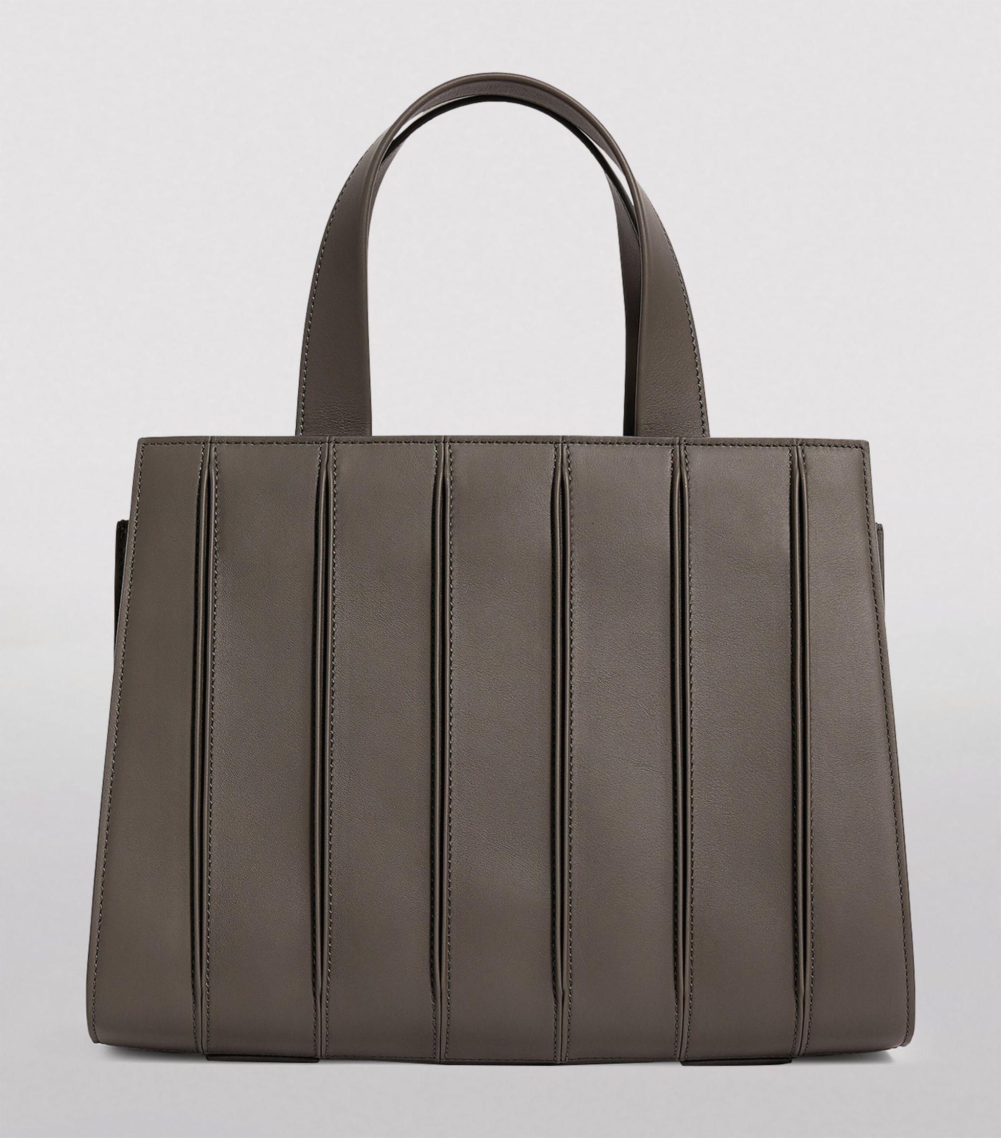 Max Mara Leather Whitney Bag in Grey (Gray) - Lyst