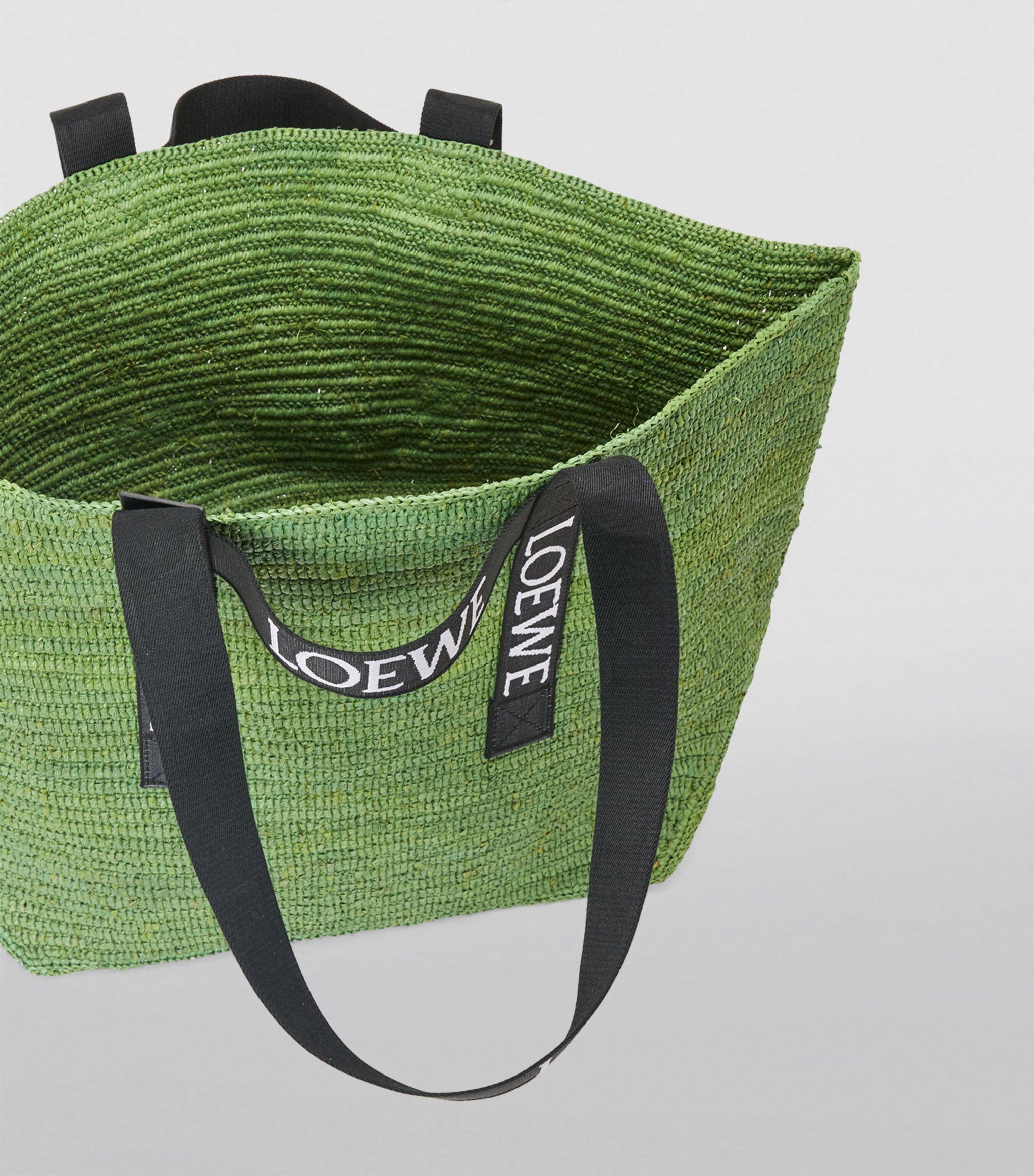 Loewe X Paula's Ibiza Raffia Tote Bag in Green for Men | Lyst