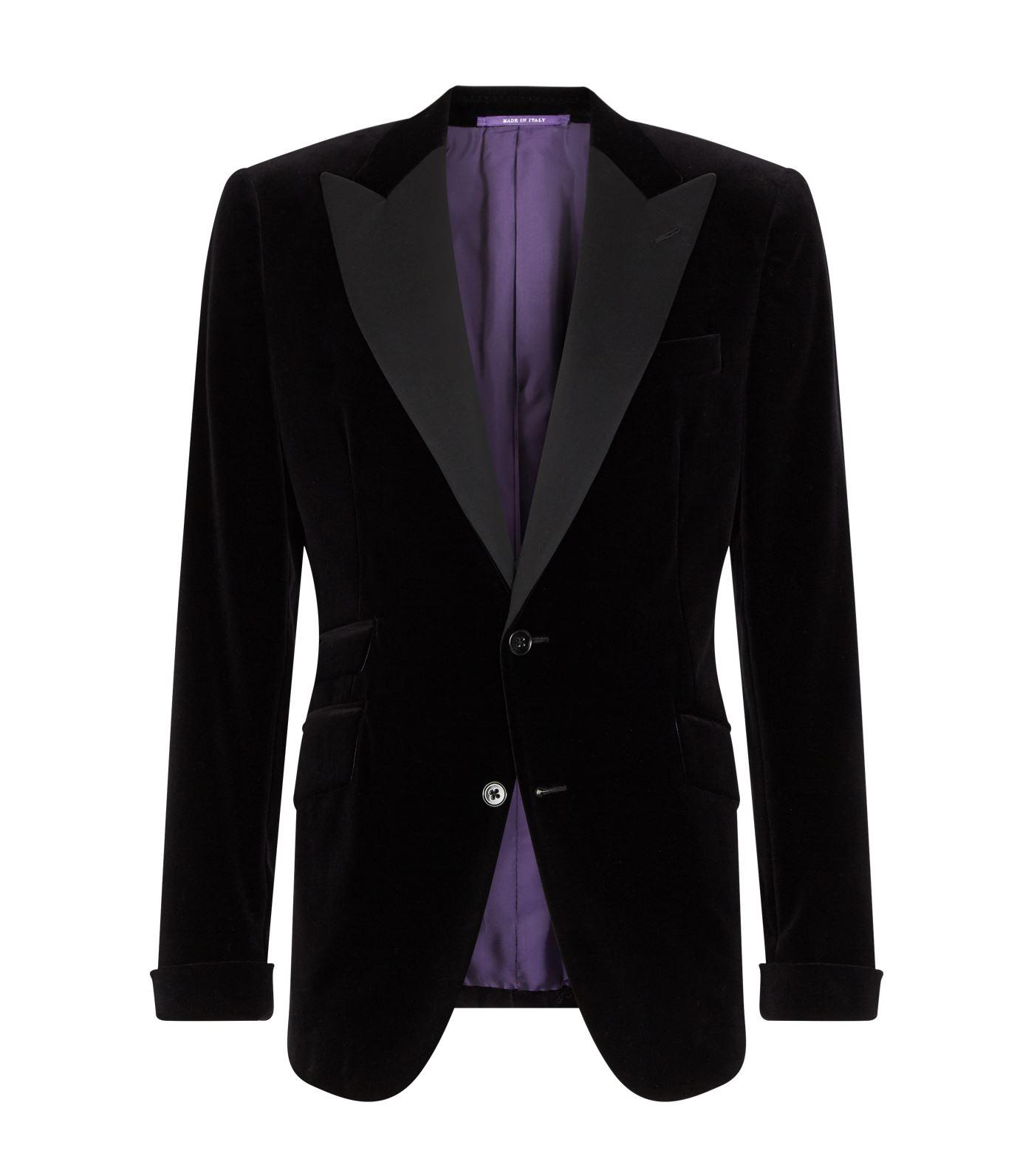 Ralph Lauren Purple Label Velvet Tuxedo Jacket in Black for Men | Lyst