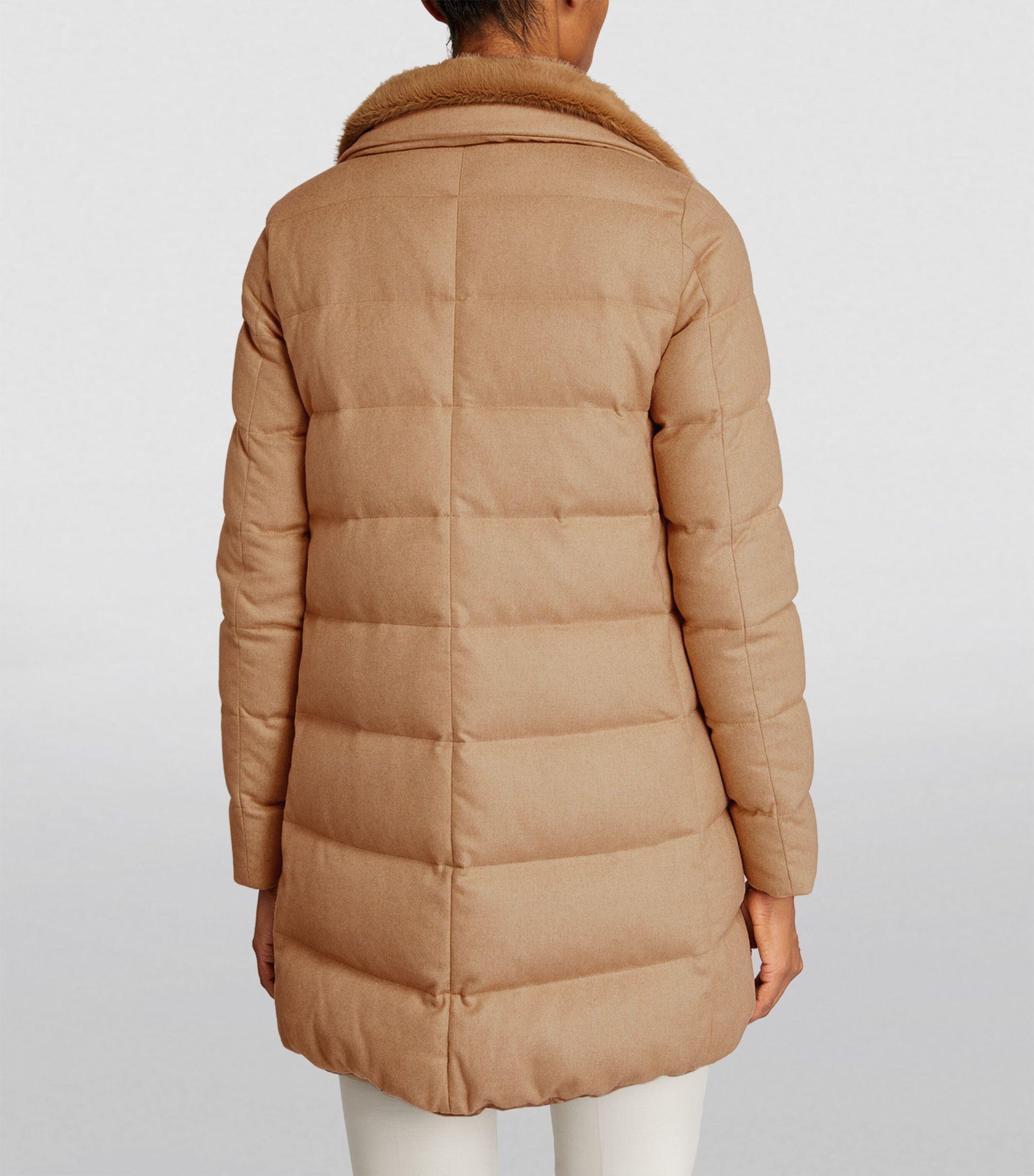 Herno Cashmere silk Puffer Coat in Natural Lyst Canada