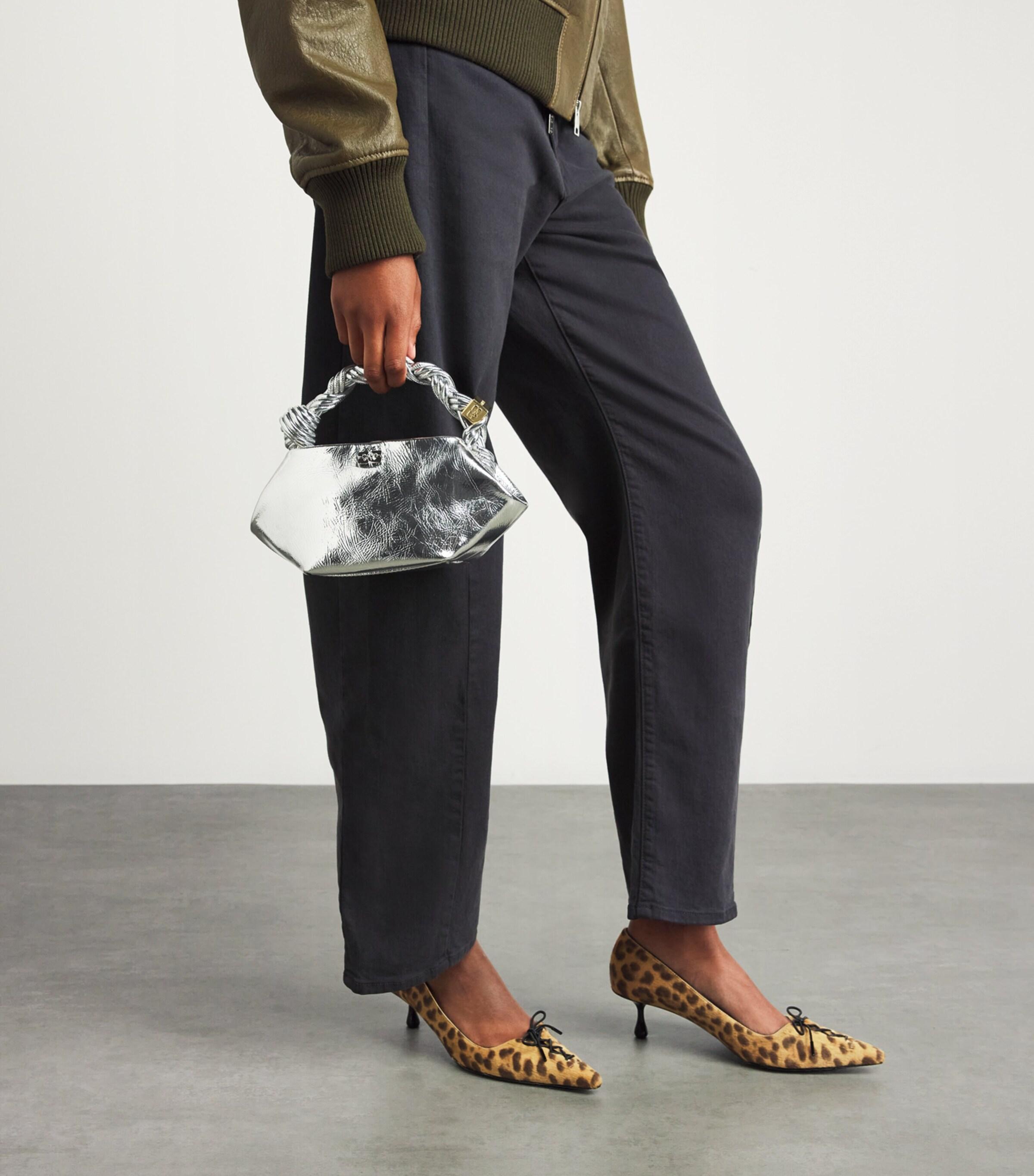 Ganni Mini Metallic Bou Top-Handle Bag | Lyst