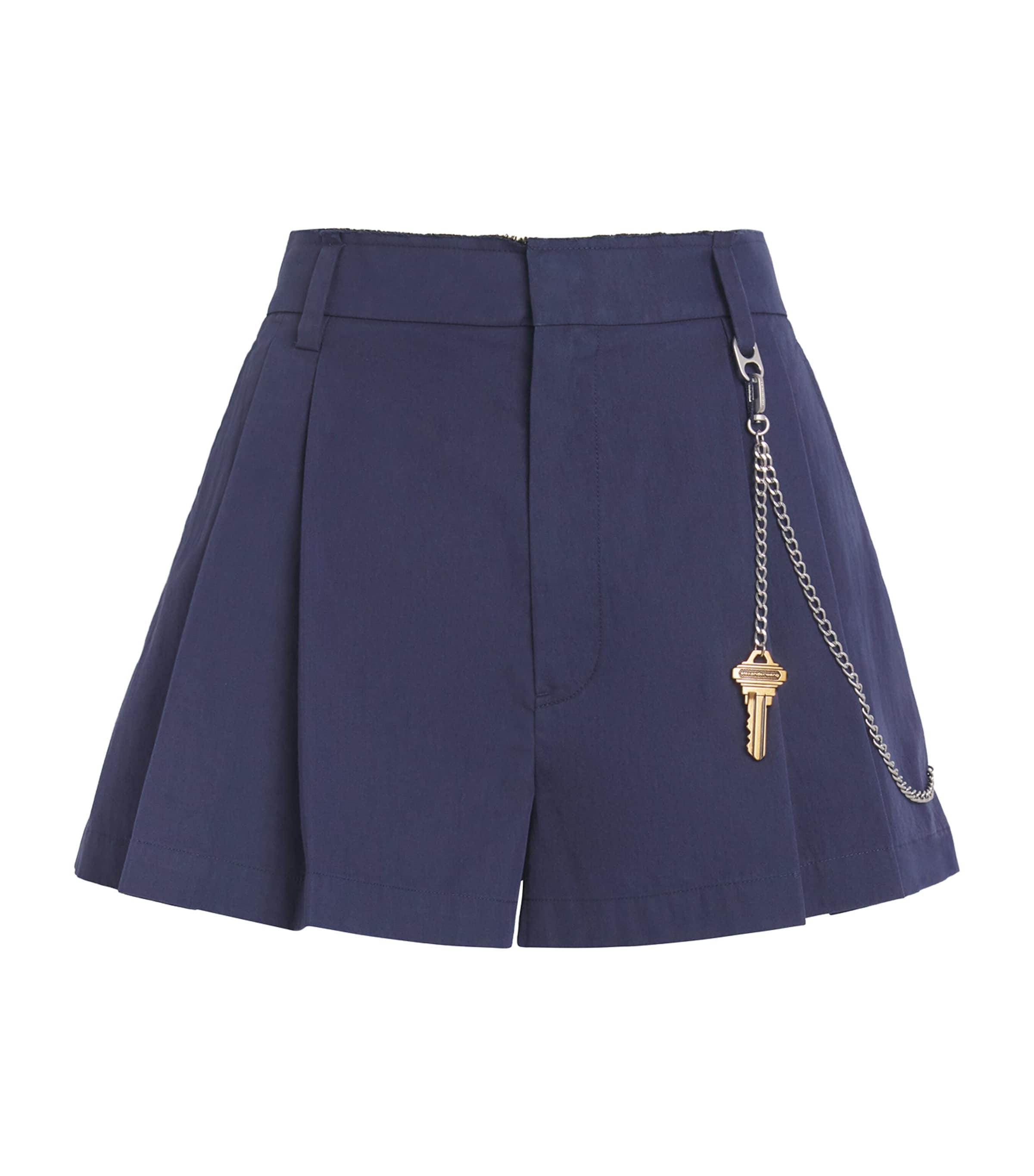 ショートパンツ Alexander Wang HIGH RISE SKORT WITH CHAIN BELT Blue Alexander Wang High Rise Skort With Chain Belt in Blue | Lyst