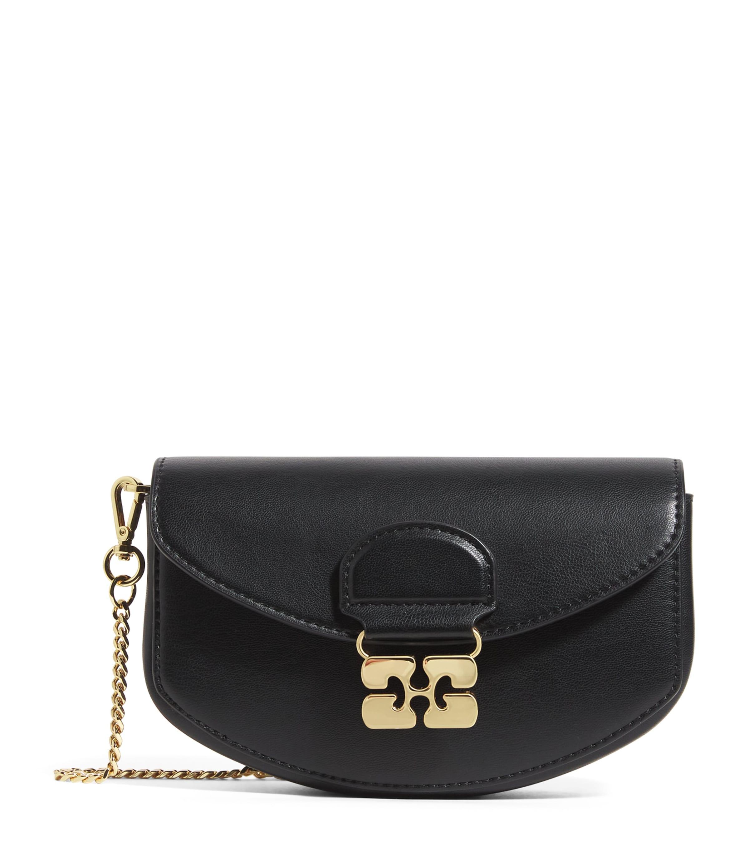 Ganni Apo-G Chain Wallet in Black | Lyst