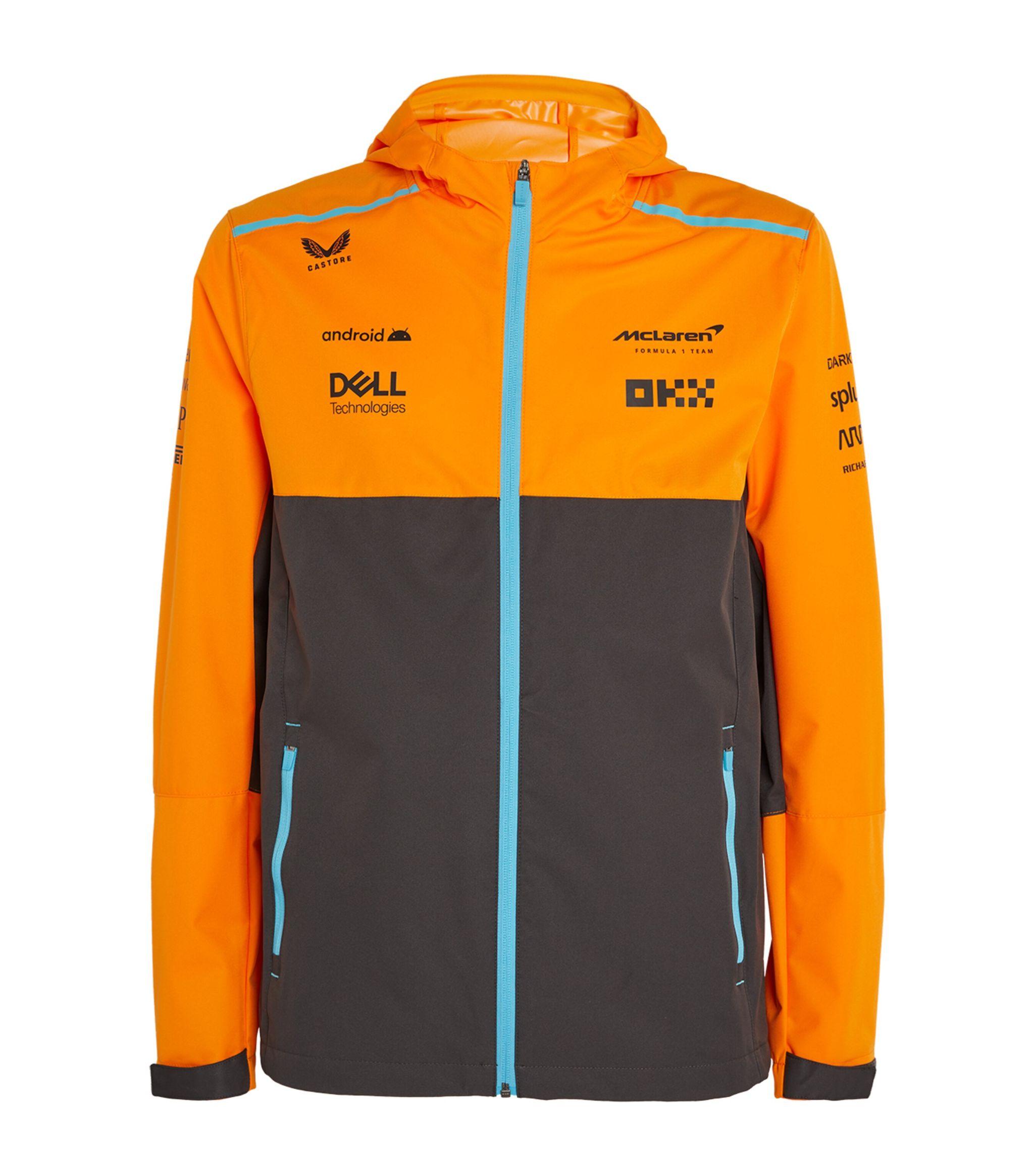 Castore Sweat à Capuche McLaren F1 2025 - Couleur Papaye Officielle - Matière Polyester Qualité - Fan De Formule 1