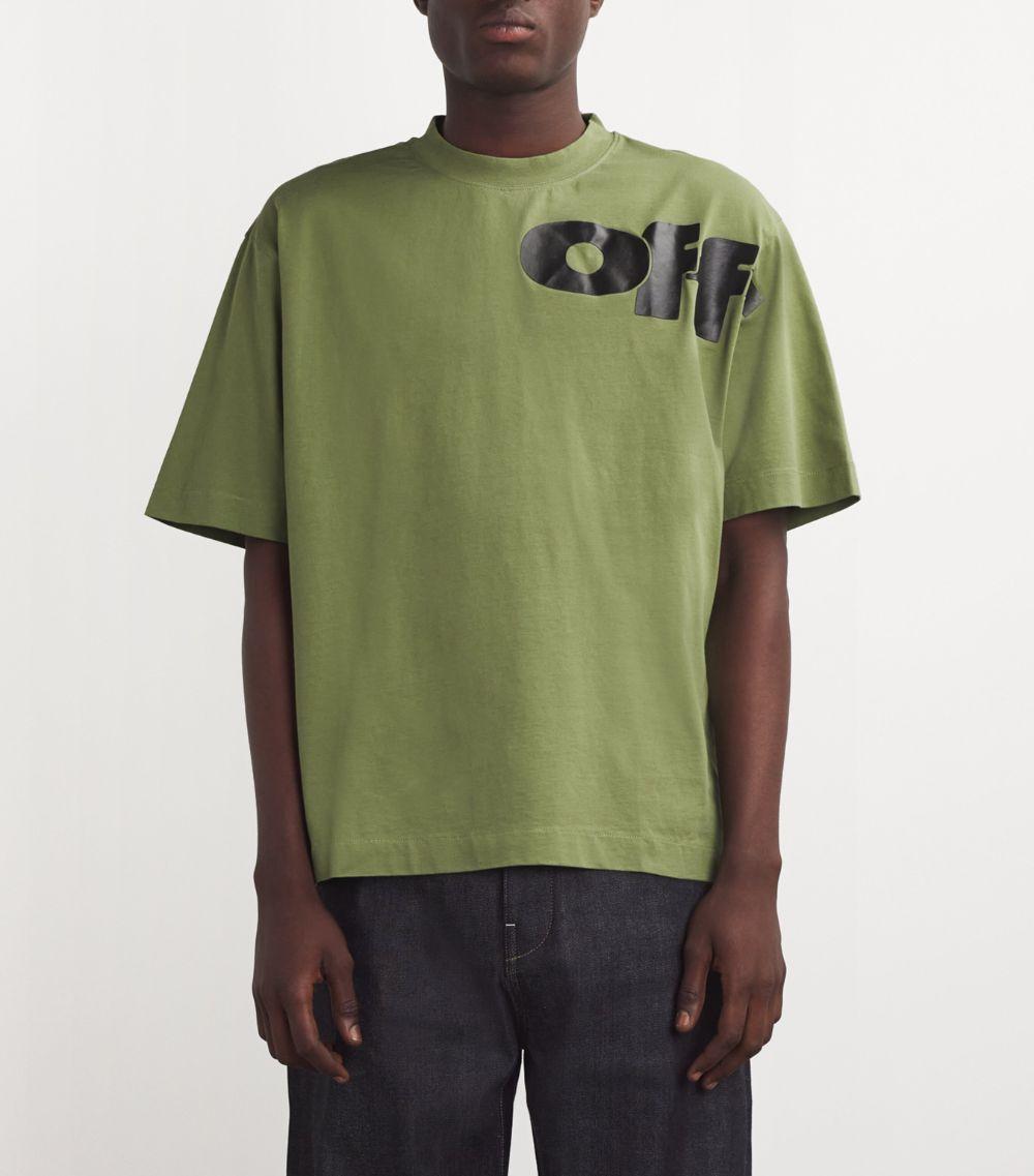 Tシャツ・カットソー OFF WHITE Men T Shirts OMAA120S24JER0095501 Green OFF-WHITE EST 13 SKATE SHORT SLEEVE TEE