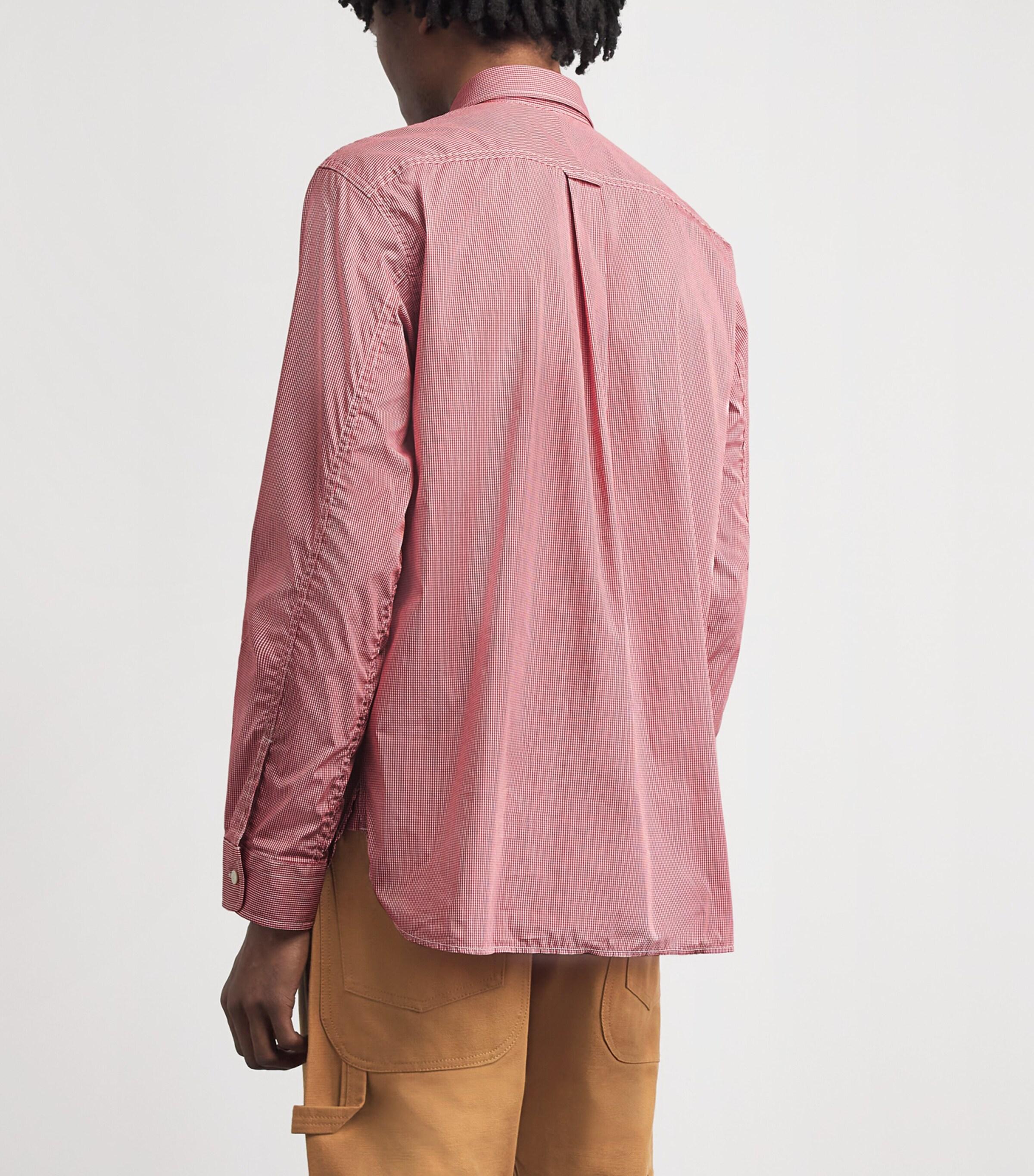 Junya Watanabe Gingham Stitched Shirt in Pink for Men | Lyst