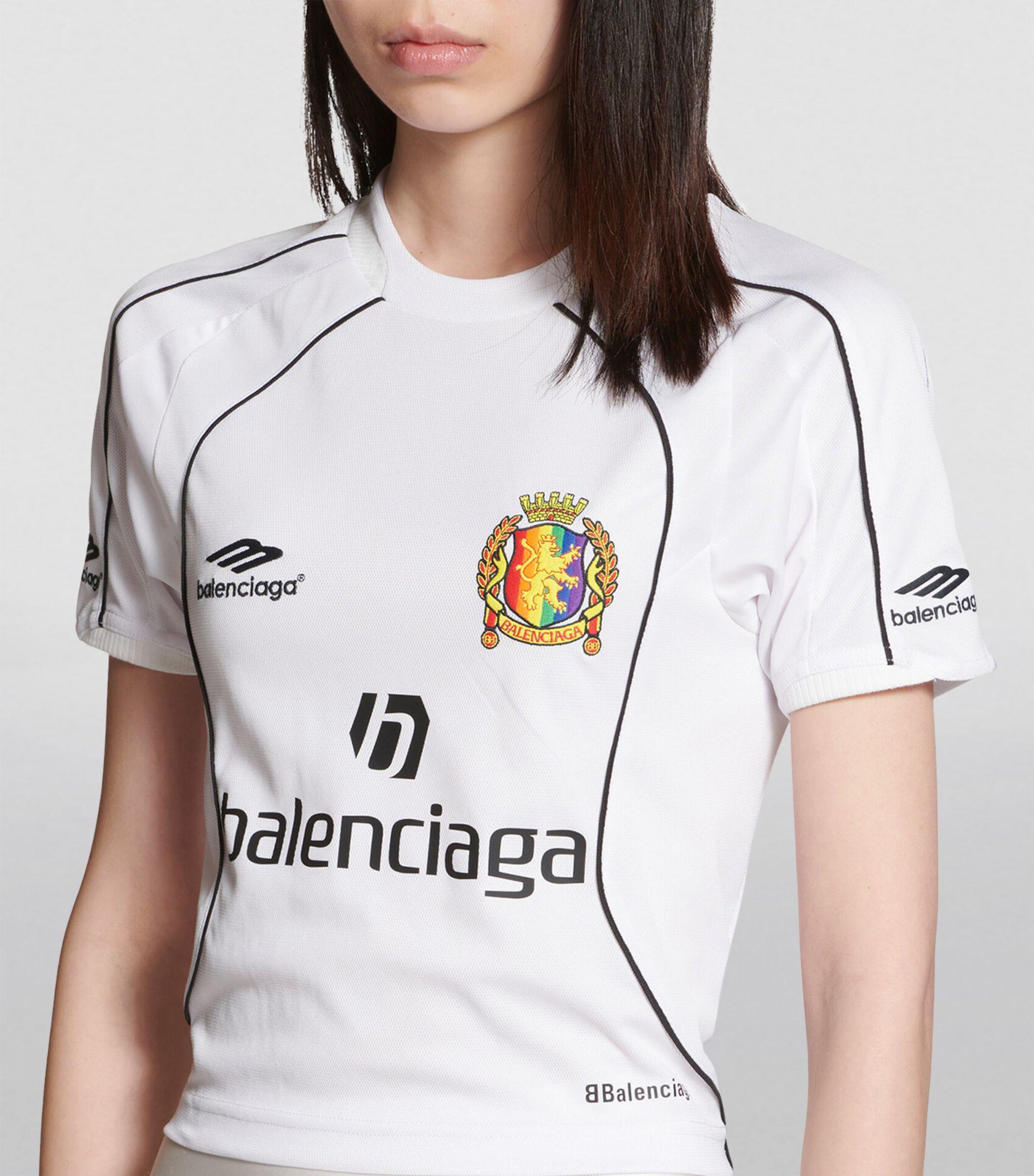 Balenciaga Football T-shirt in White | Lyst UK