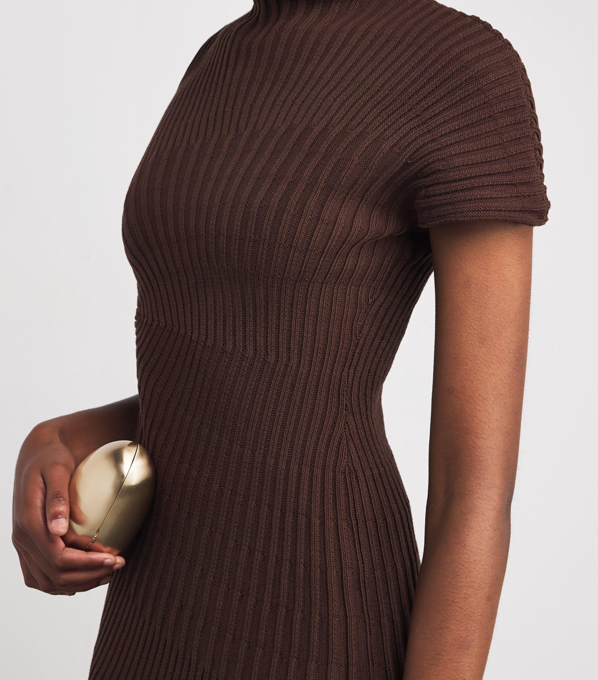 Cult Gaia Knitted Chrysta Midi Dress in Brown | Lyst Cult Gaia Knitted Chrysta Midi Dress in Brown | Lyst