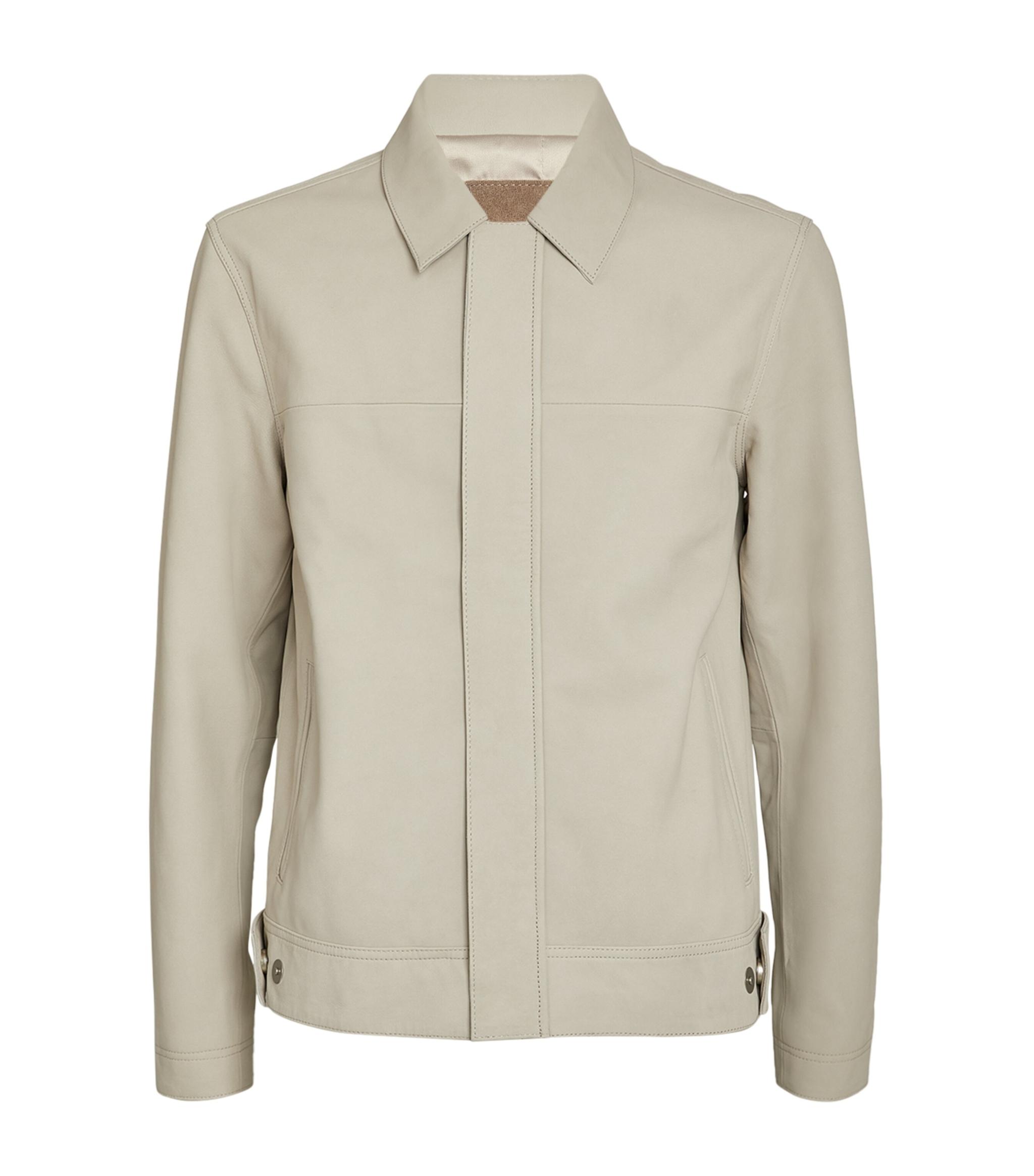 PAIGE Leather Overshirt Jacket in Natural for Men Lyst