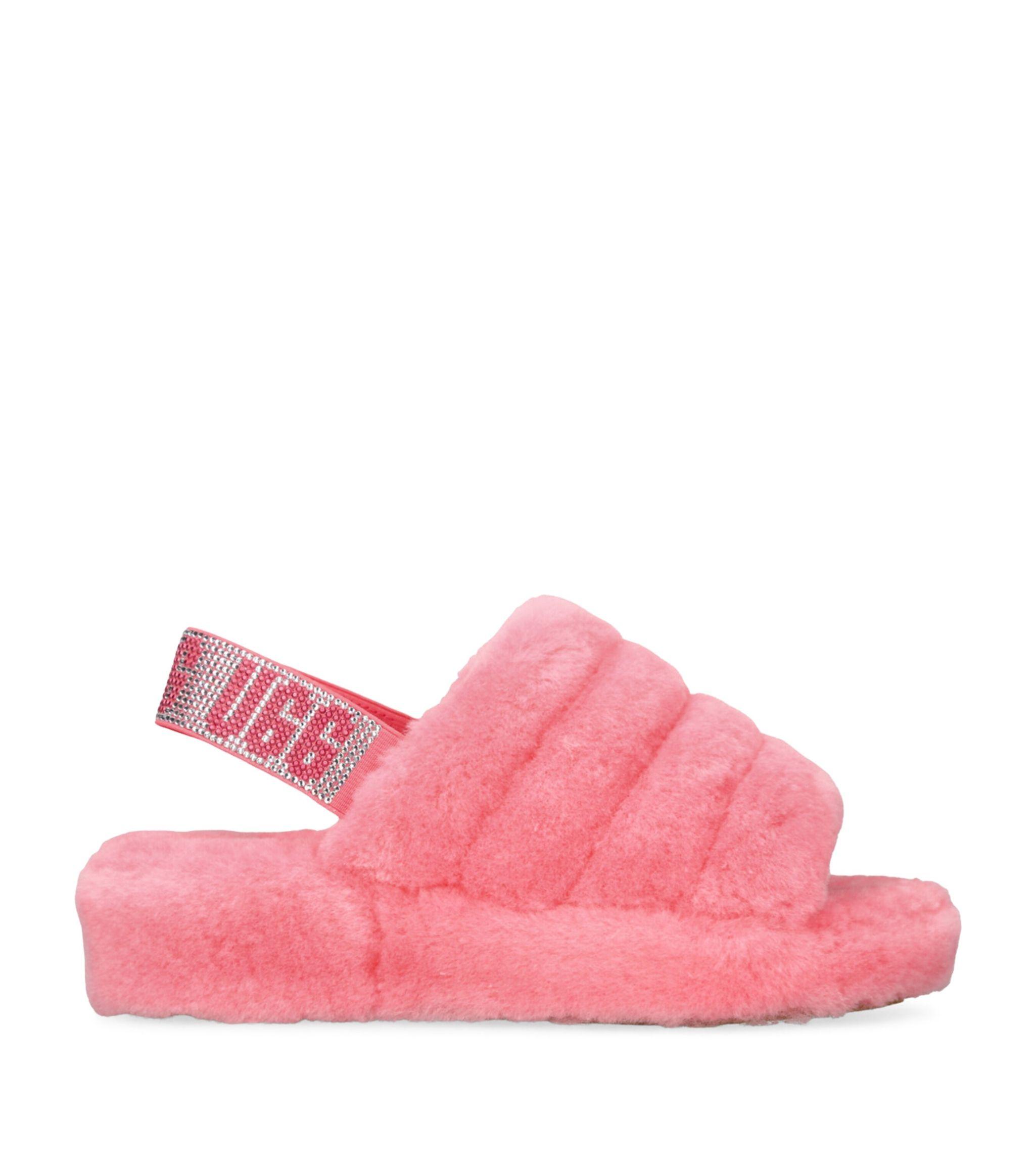 UGG Fluff Yeah Bling Slides in Pink | Lyst