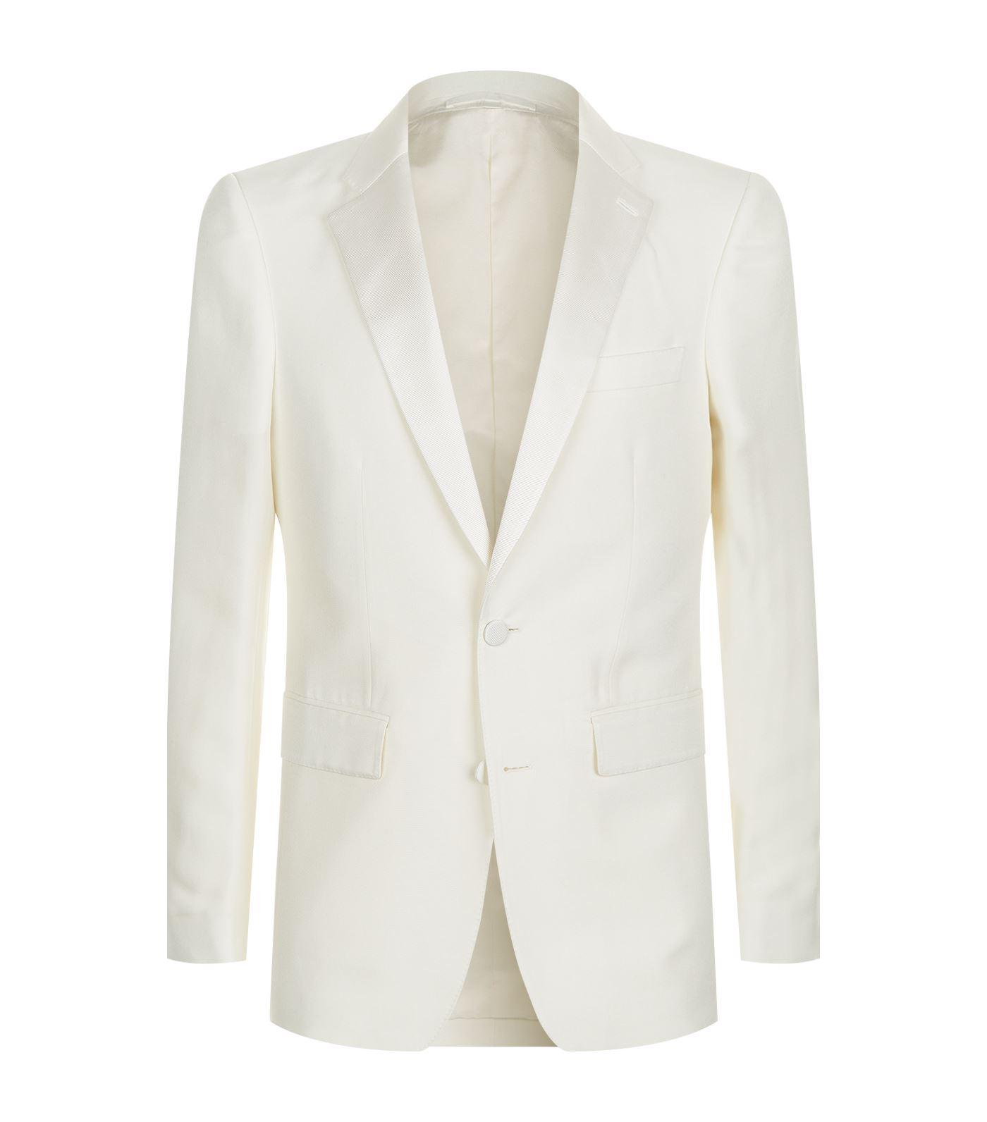 Burberry Silk Dinner Jacket in White for Men - Lyst