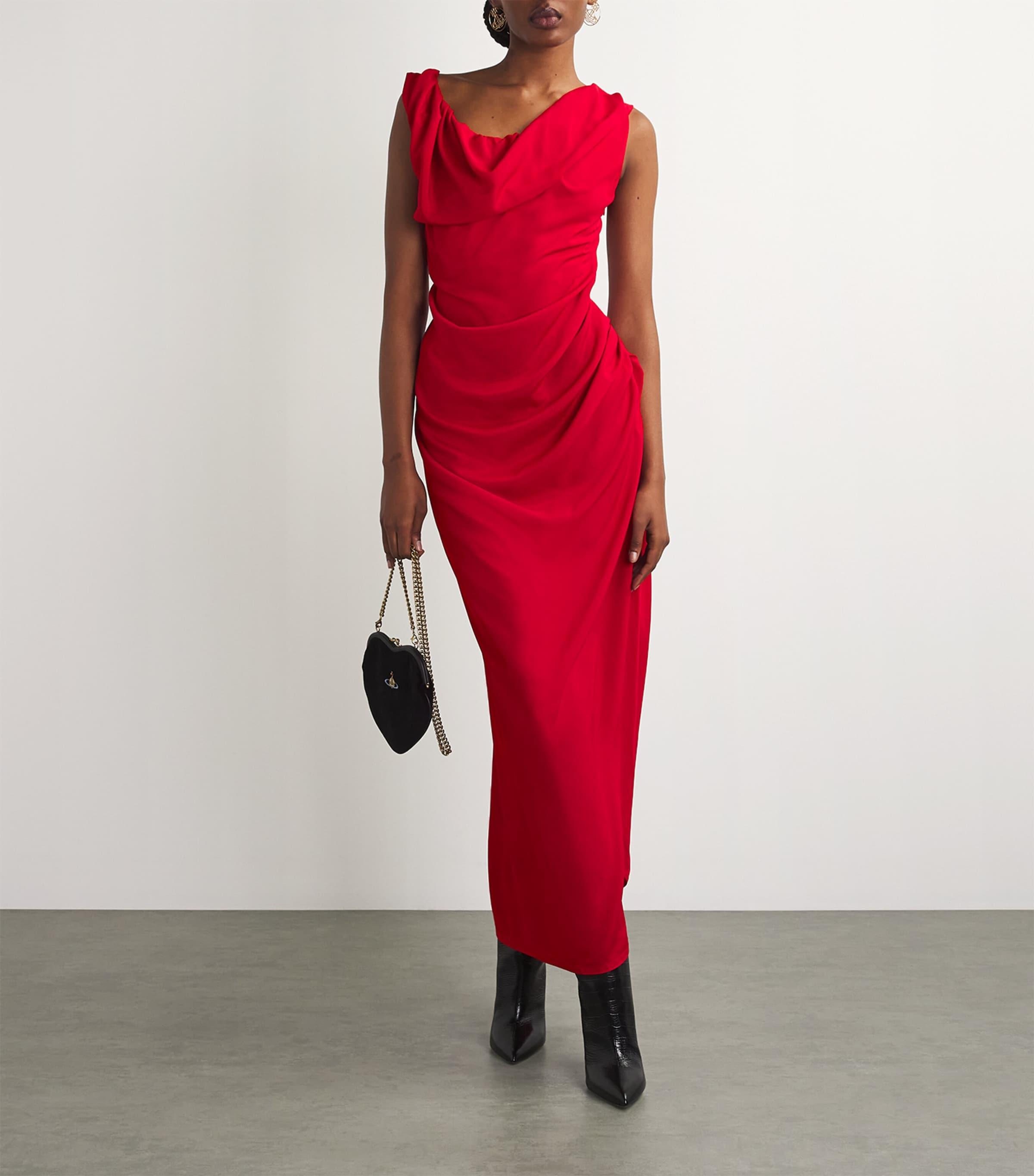 VIVIENNE WESTWOOD ワンピース Ginny satin pencil dress1014716 Ginny satin pencil dress in black - Vivienne Westwood