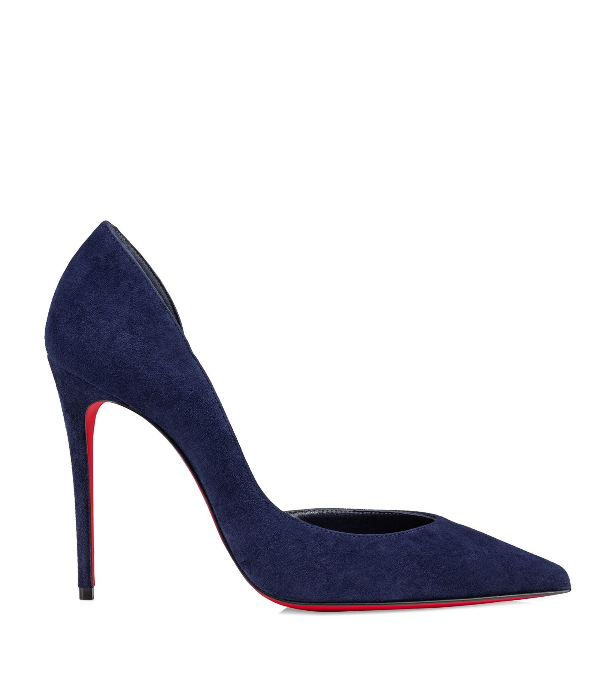Christian Louboutin Iriza Suede Pumps 100 in Blue | Lyst