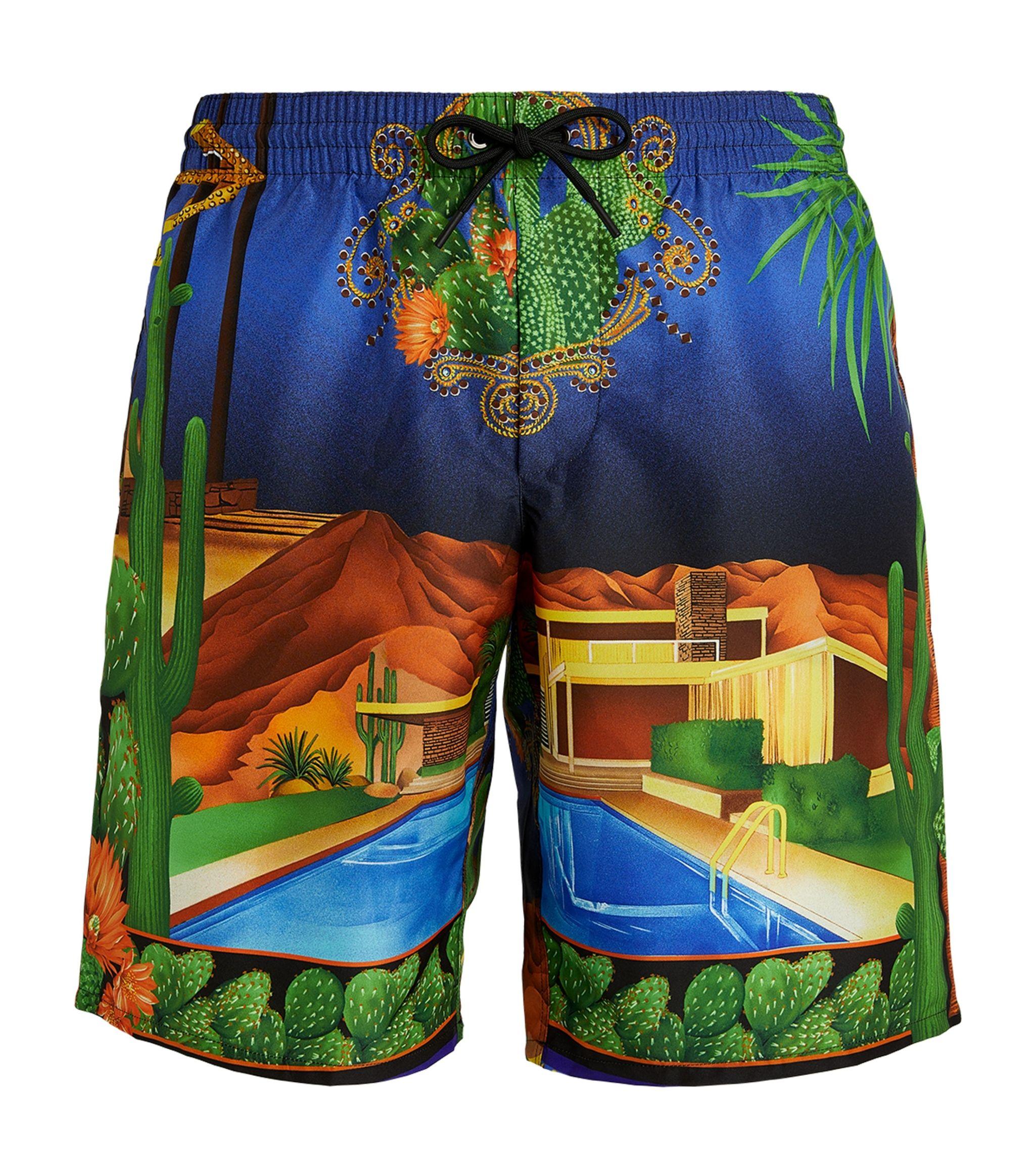 Versace Palm Springs Swim Shorts for Men Lyst