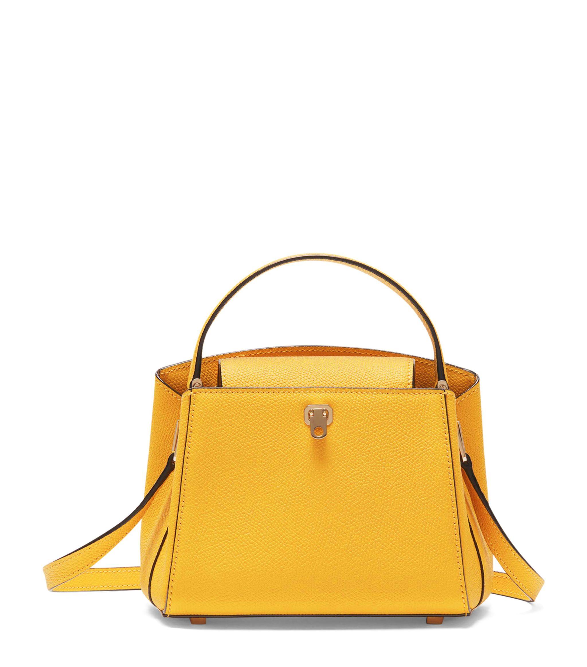 Valextra Micro Brera Top-handle Bag in Yellow