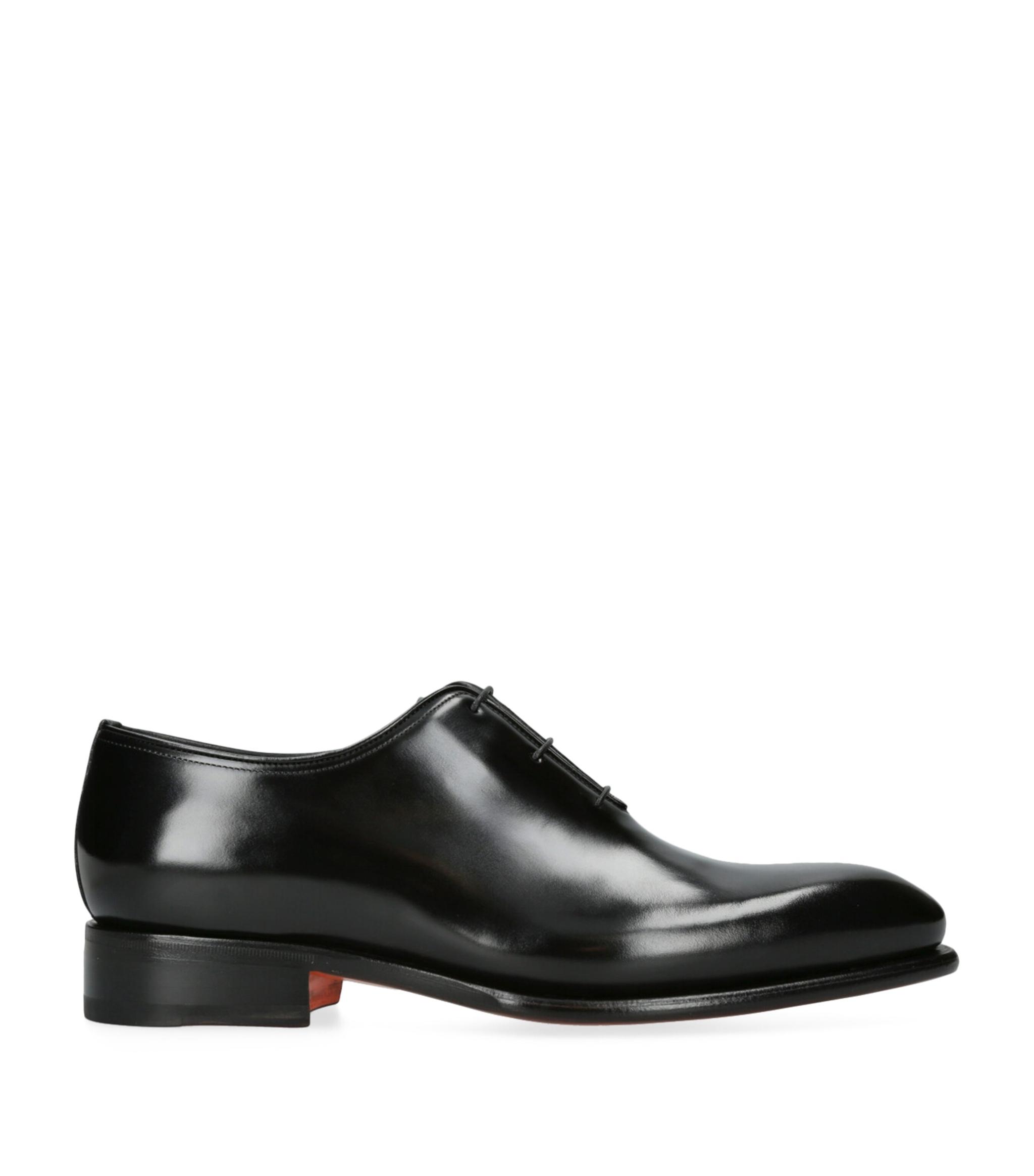 Santoni Carter Wholecut Oxford Shoes in Black for Men | Lyst