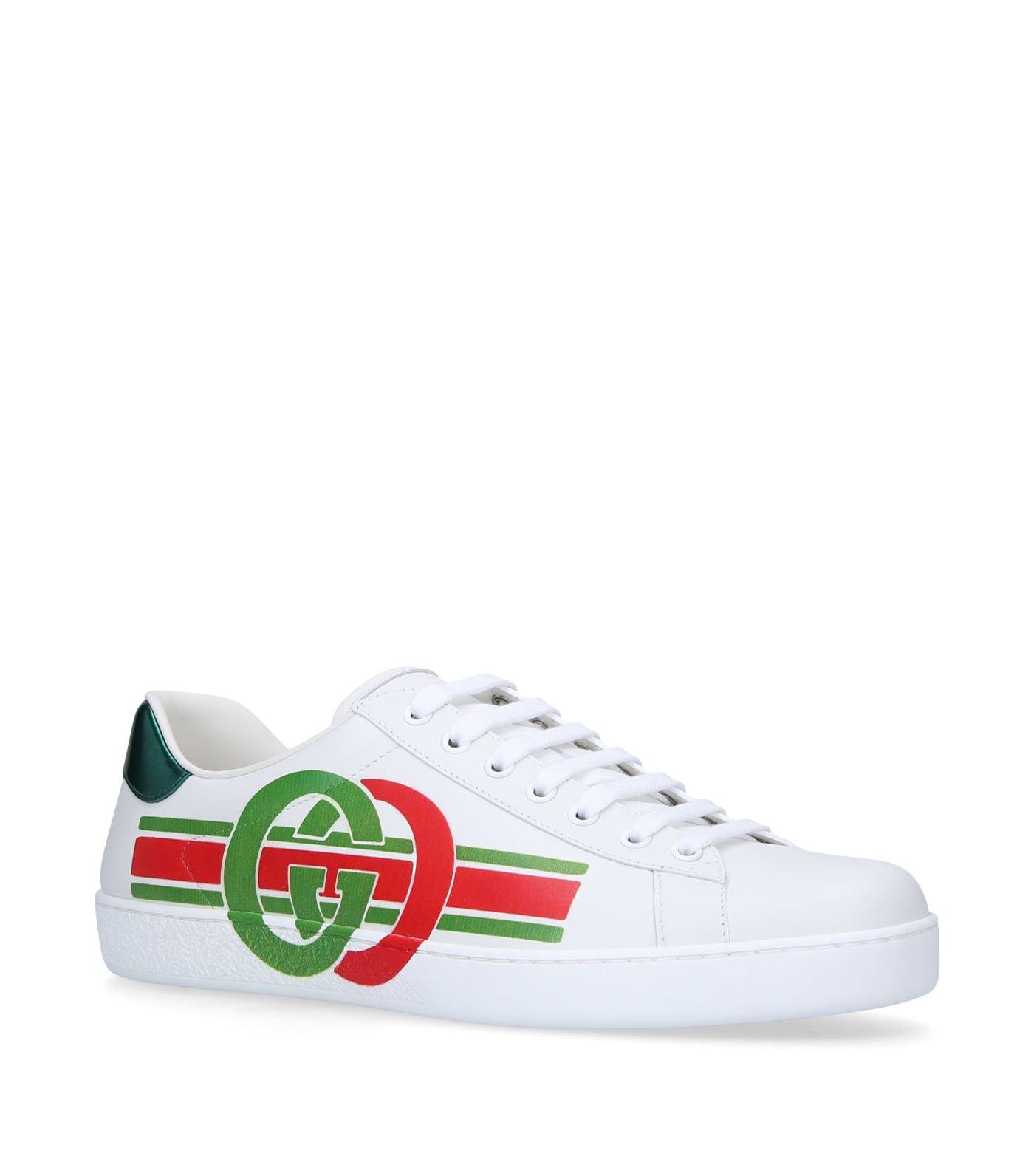 Gucci Leather Women's Ace Sneaker With Interlocking G in White - Lyst