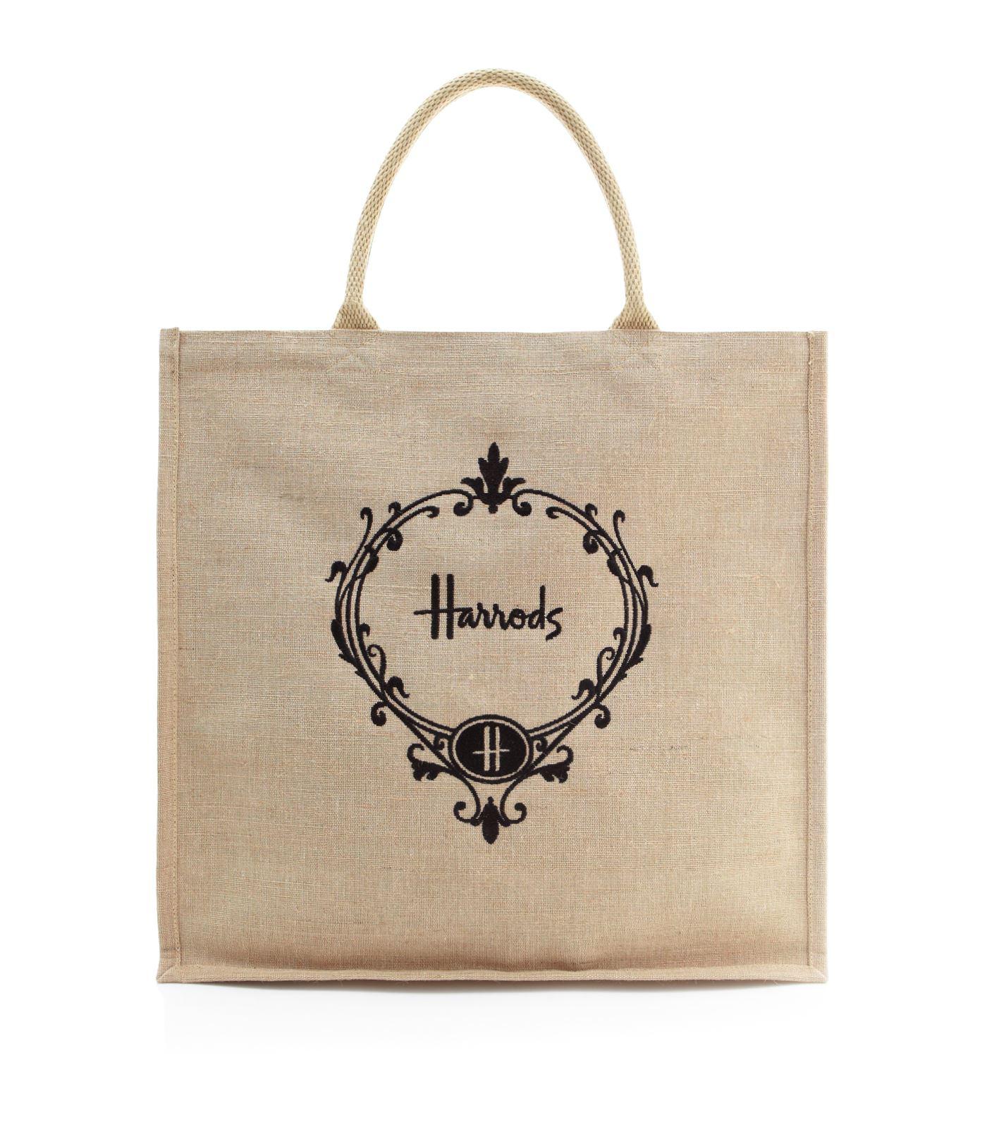 Harrods Roundel Jute Shopper Bag in Natural Lyst UK