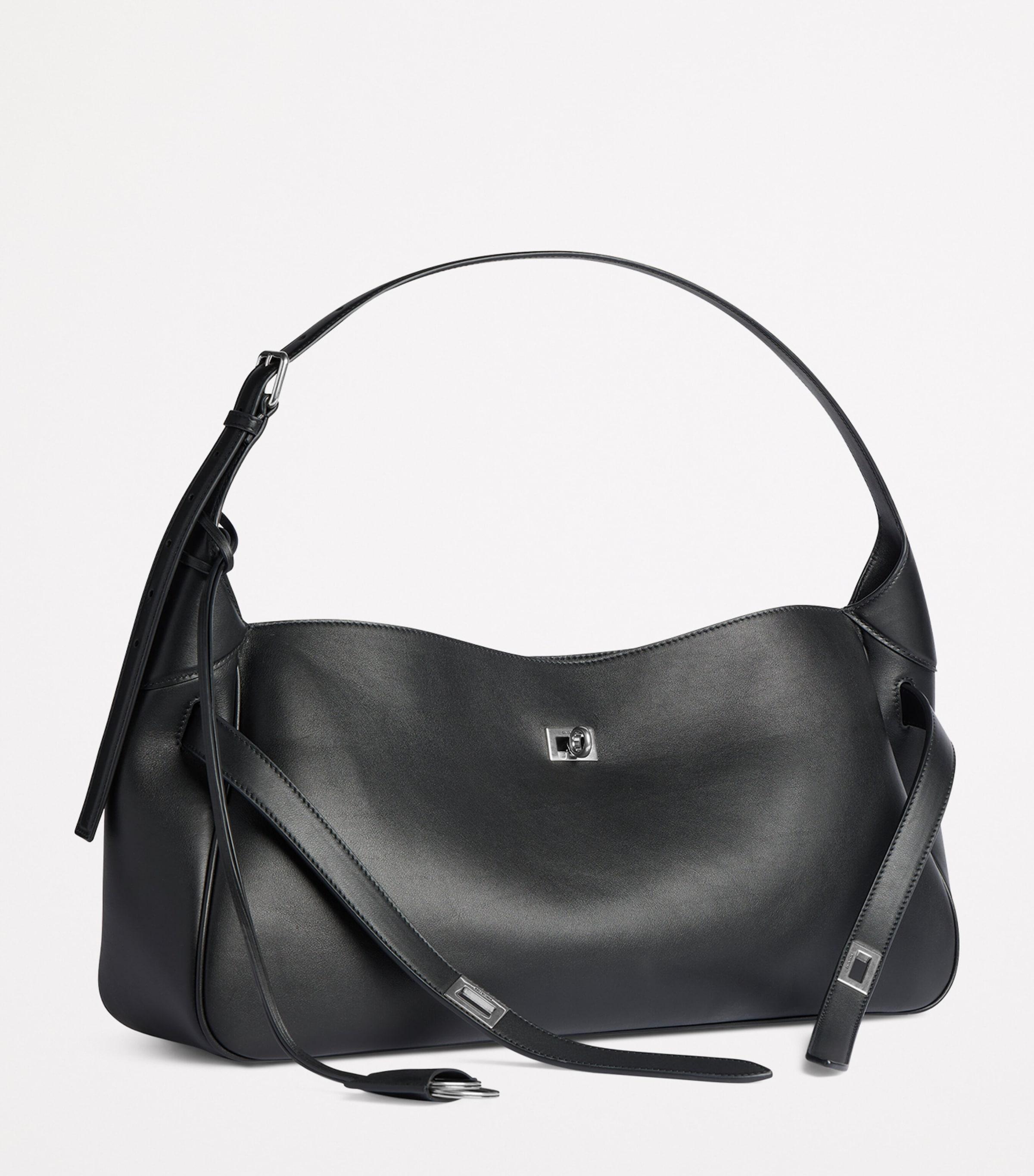 トートバッグ BALENCIAGA Black Leather Medium Bel Air Shoulder Bag BALENCIAGA Bel Air M Leather Tote Bag for Men | MR PORTER