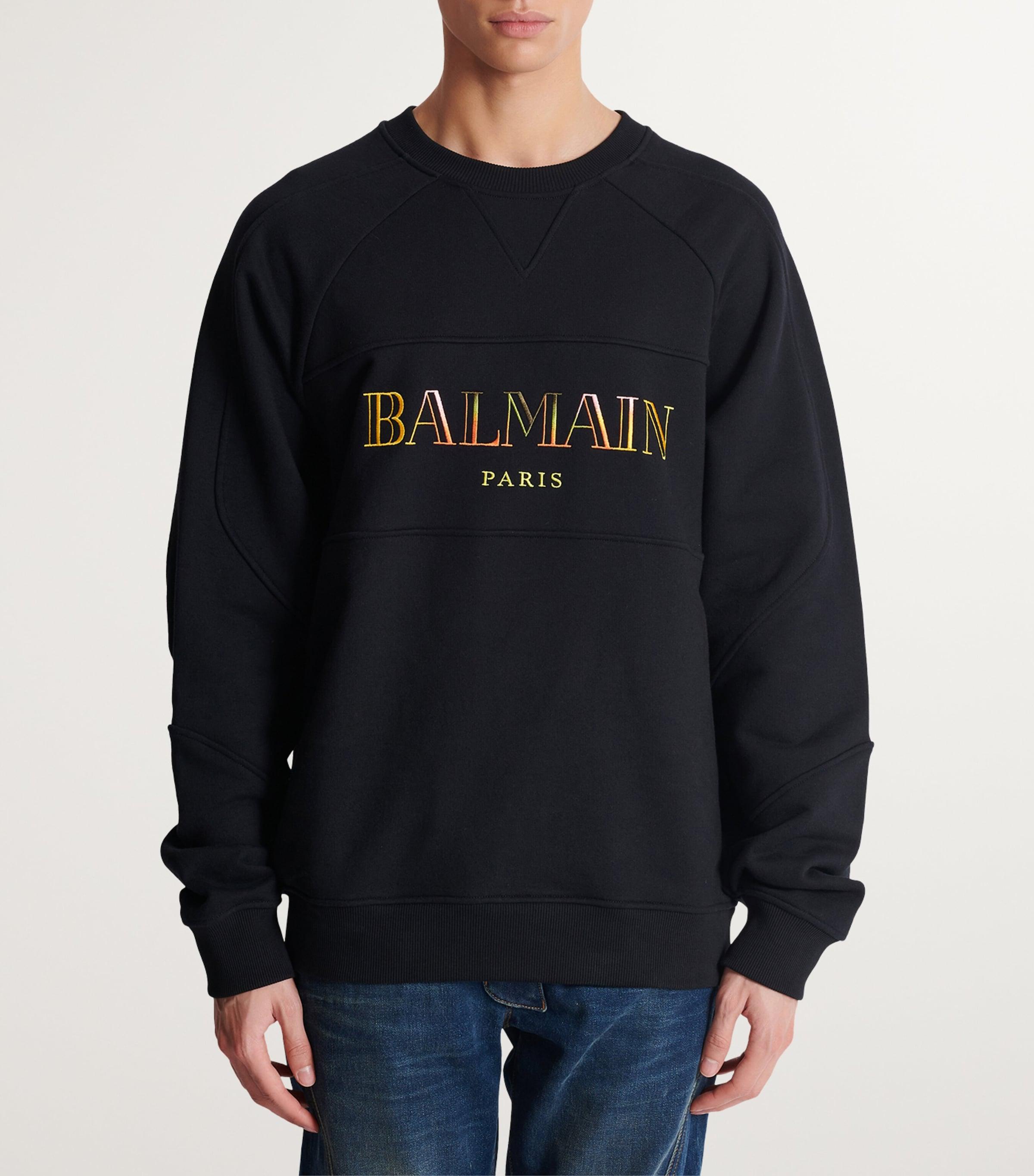 Balmain black sweatshirt sale