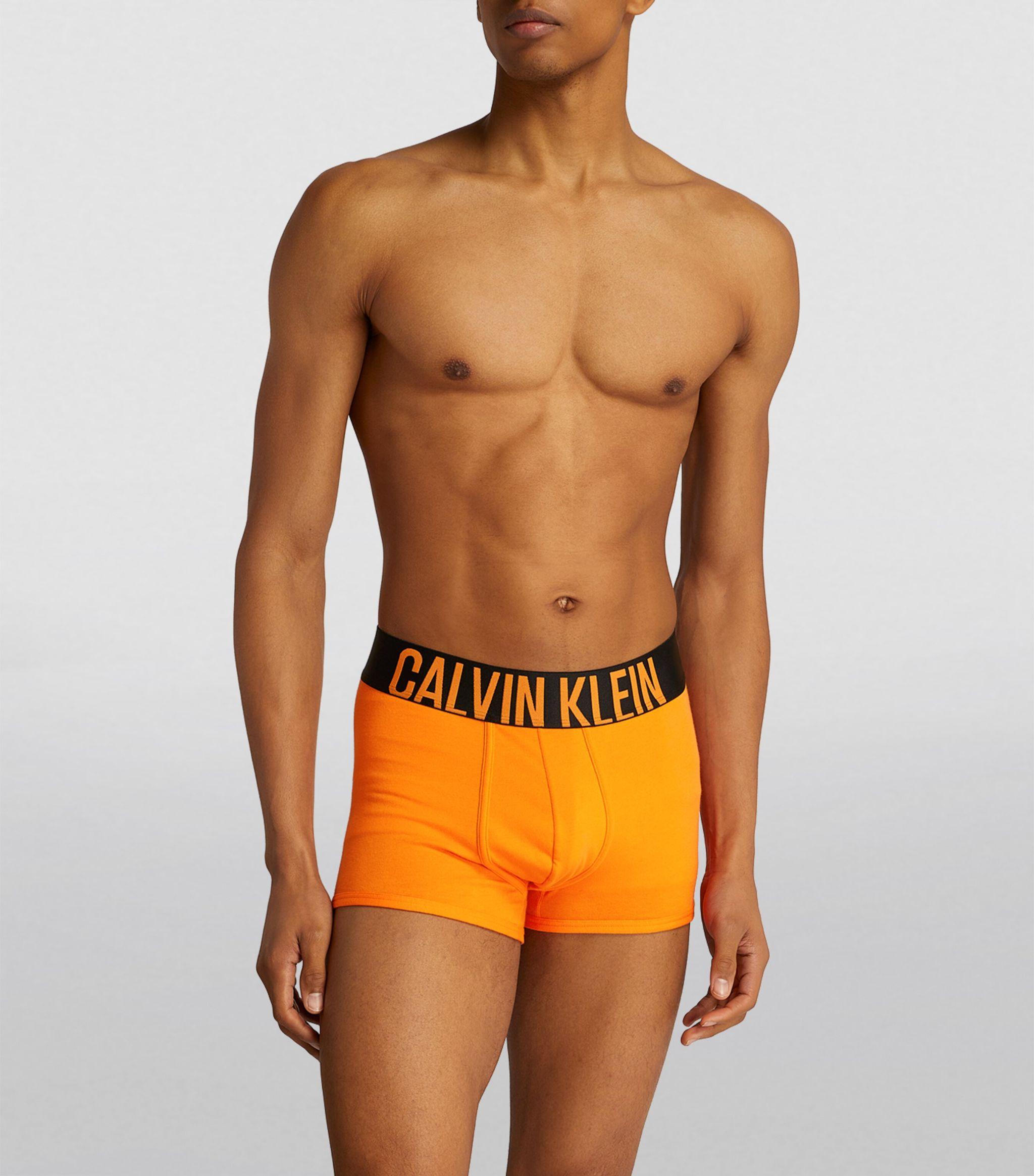 Calvin Klein Cotton Stretch Intense Power Boxers pack Of 2 in Orange for Men Lyst