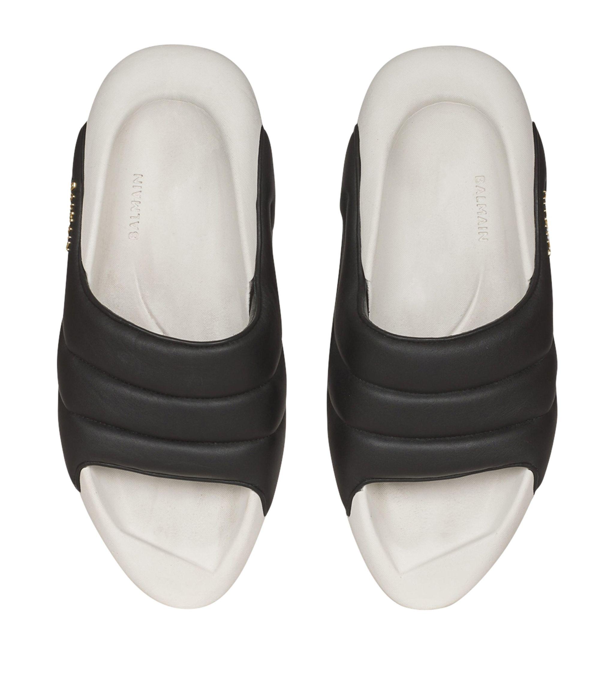 Balmain Quilted B-it Mules in Black for Men | Lyst UK
