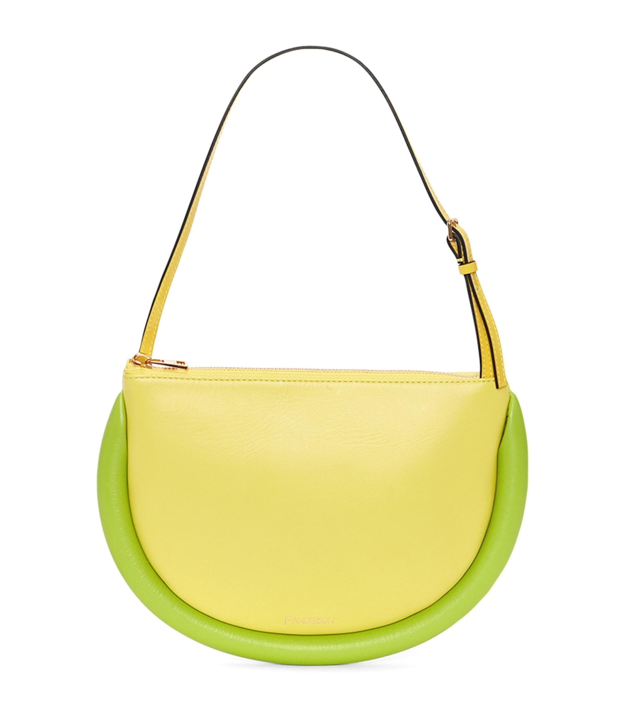 JW Anderson Leather Bumper Moon Shoulder Bag in Yellow | Lyst