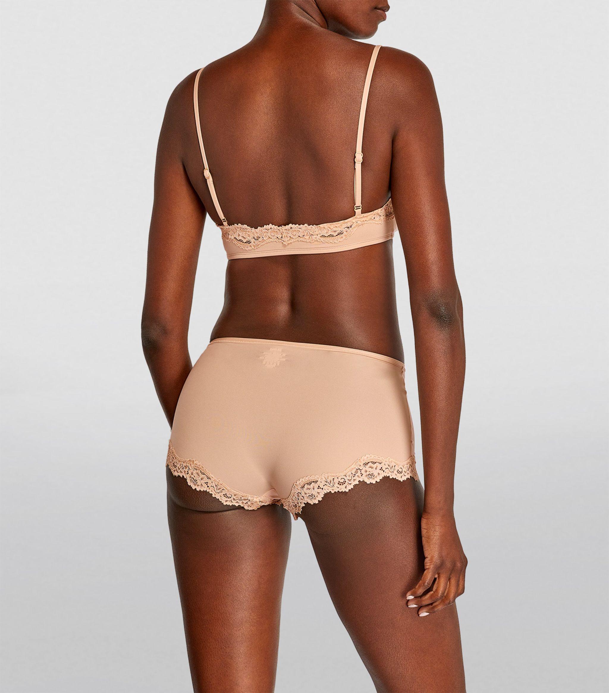 Skims Fits Everybody Lace-trim Scoop Bralette in Natural