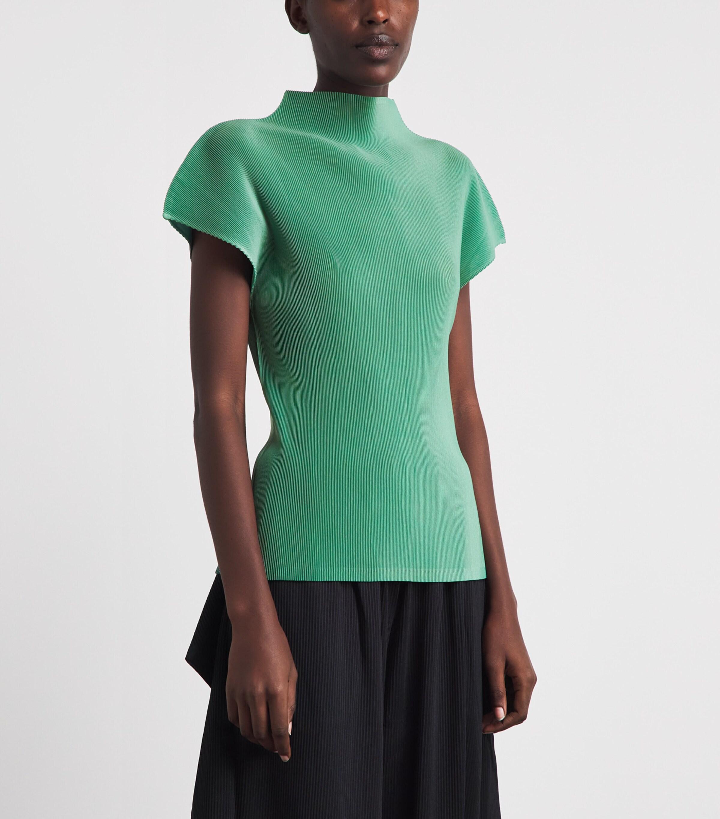 トップス PLEATS PLEASE ISSEY MIYAKE MIST AUGUST Pleats Please Issey Miyake Mist August Top in Green | Lyst Australia