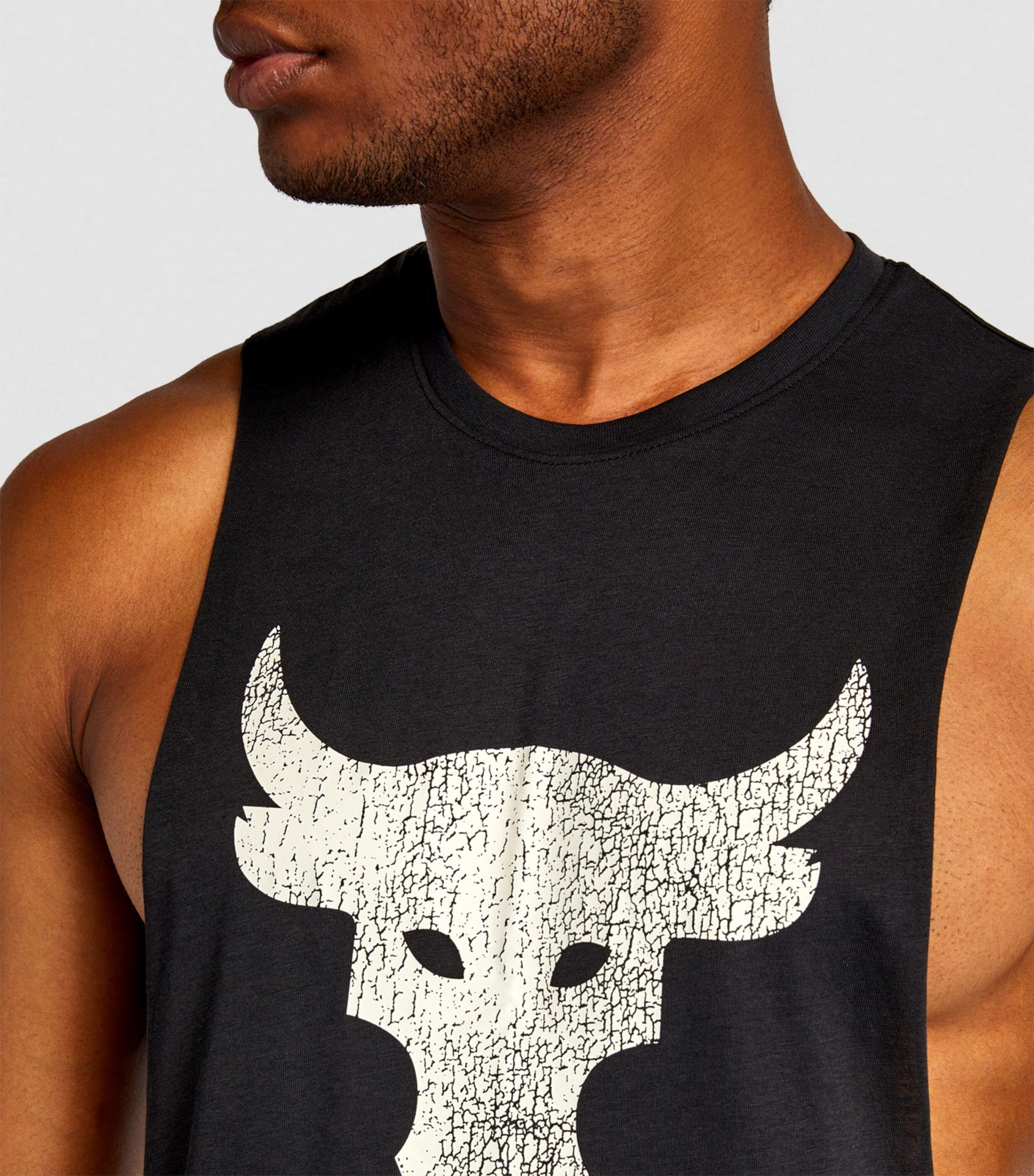 Under Armour Cotton-blend Project Rock Vest in Black for Men Lyst UK