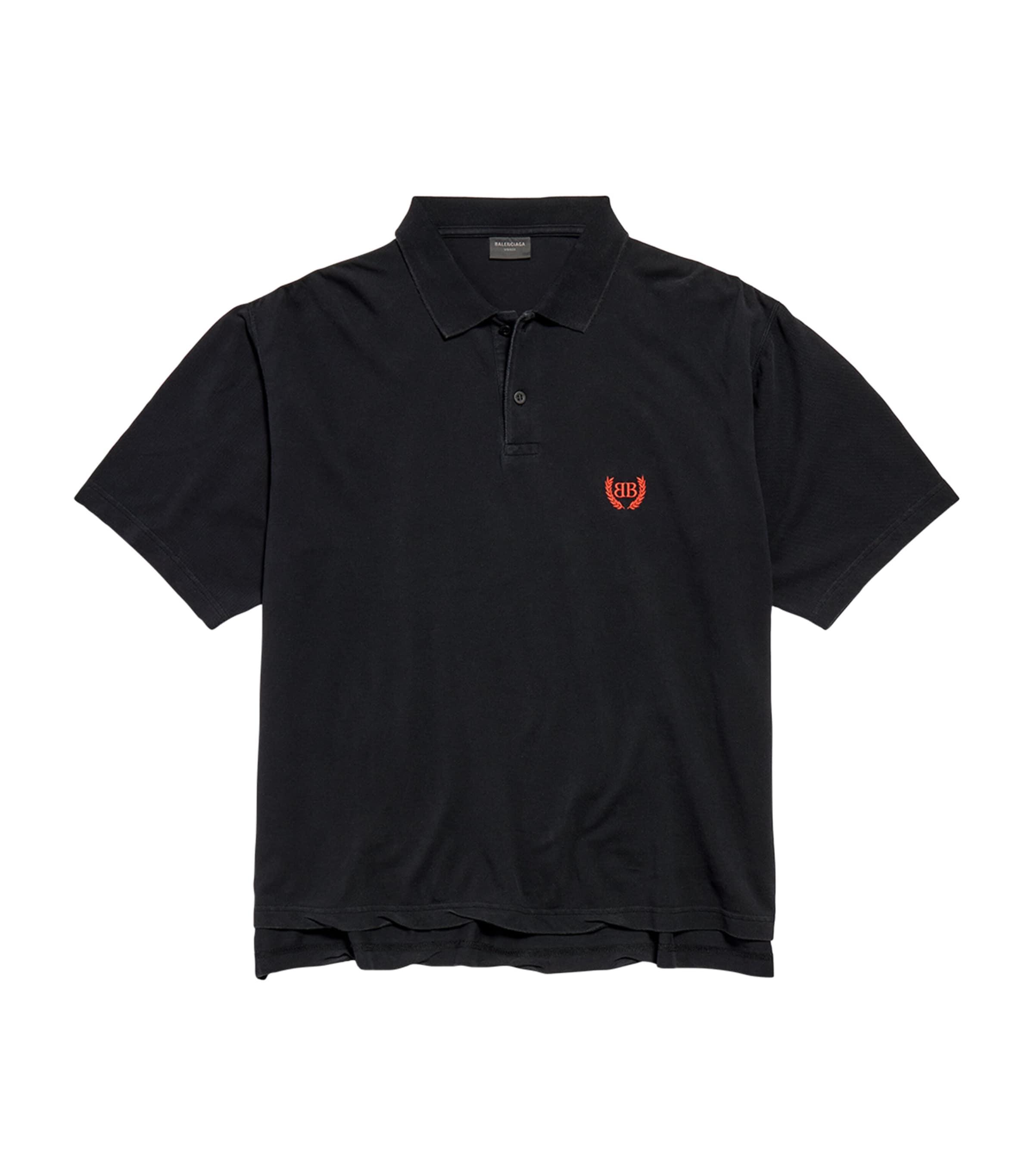 Balenciaga Laurel Classic Short Sleeve Regular Polo in Black for