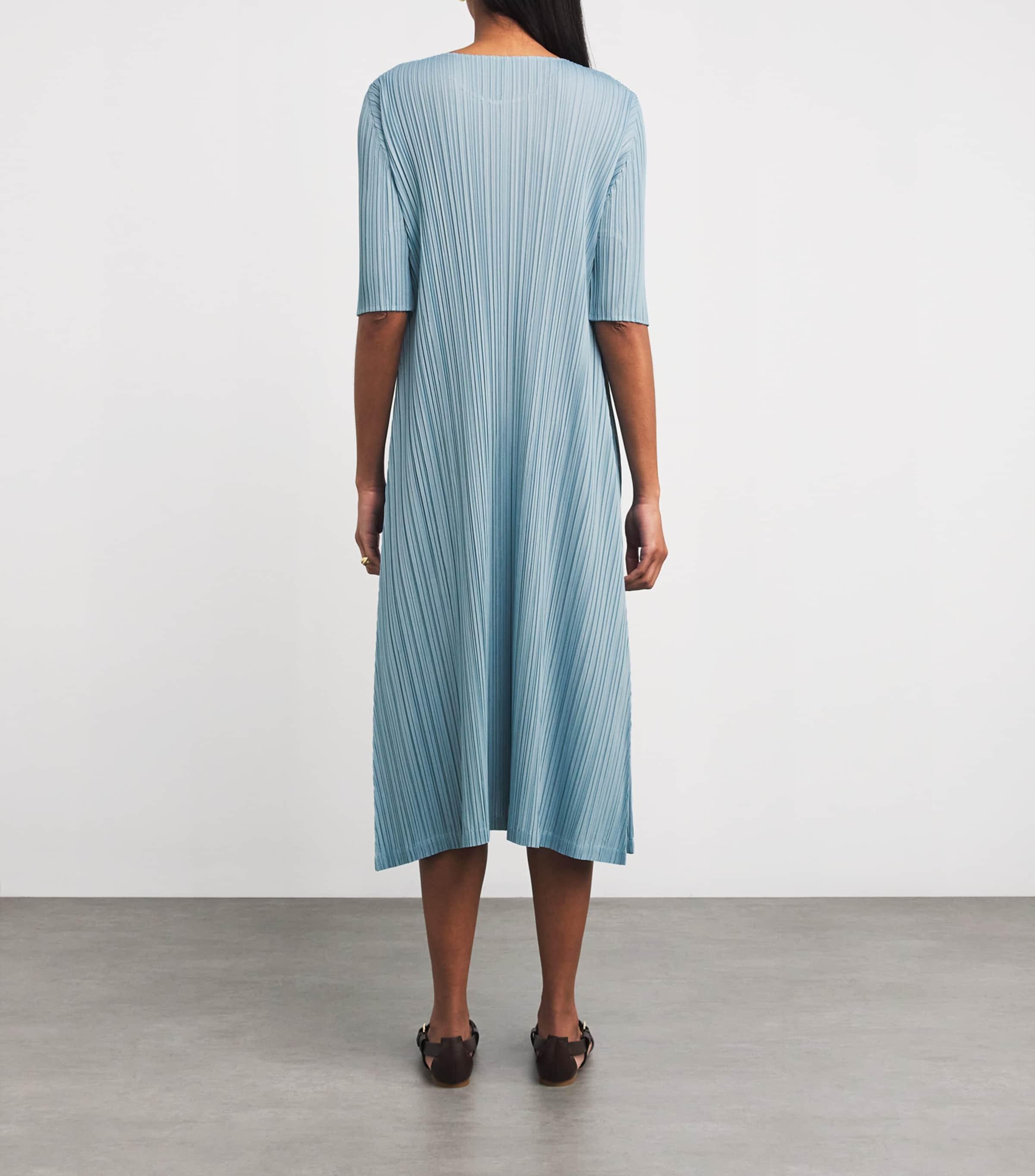 Pleats please Issey Miyake long dress dot pattern Green size