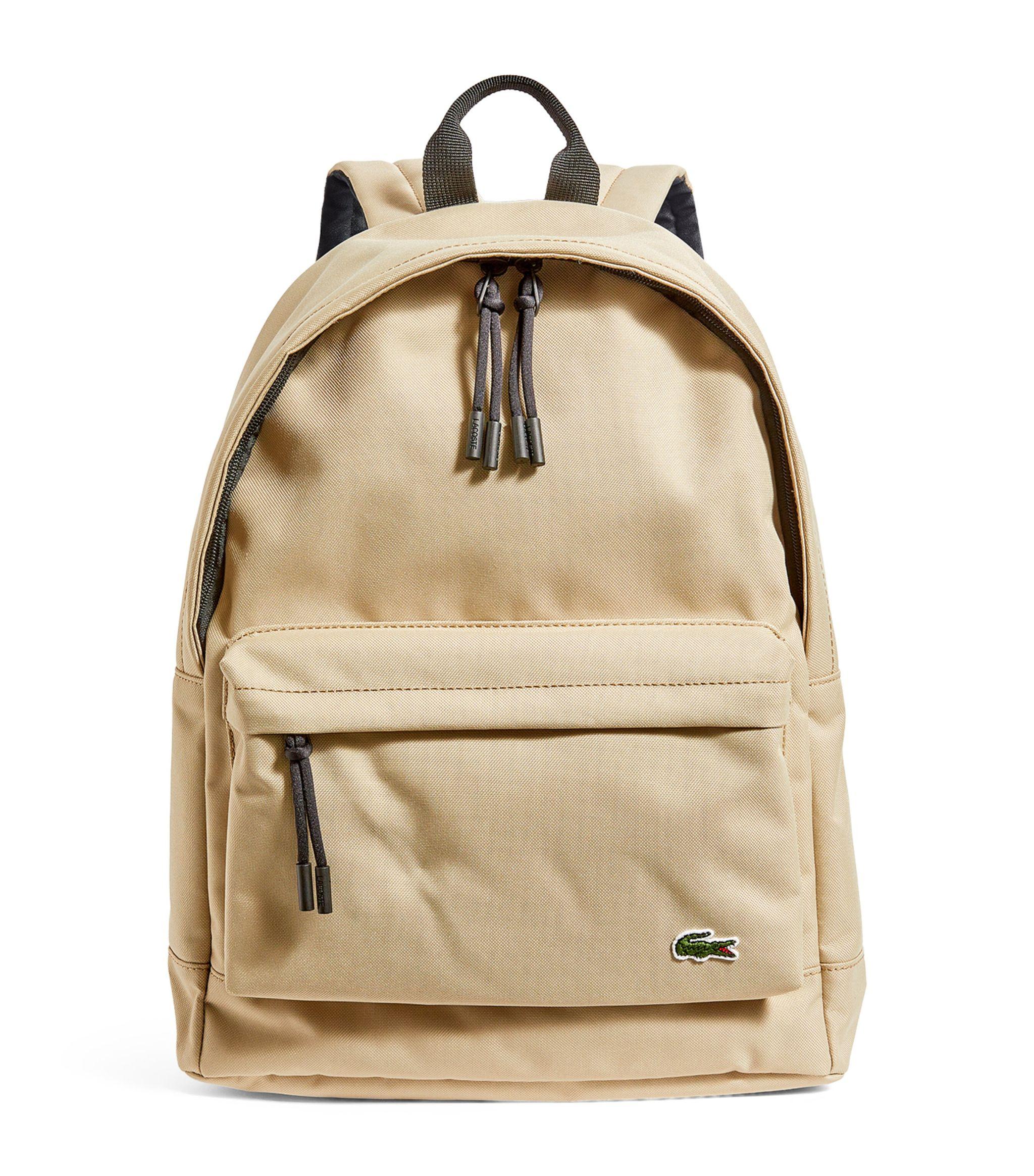 Lacoste Crocodile Backpack in Natural for Men | Lyst
