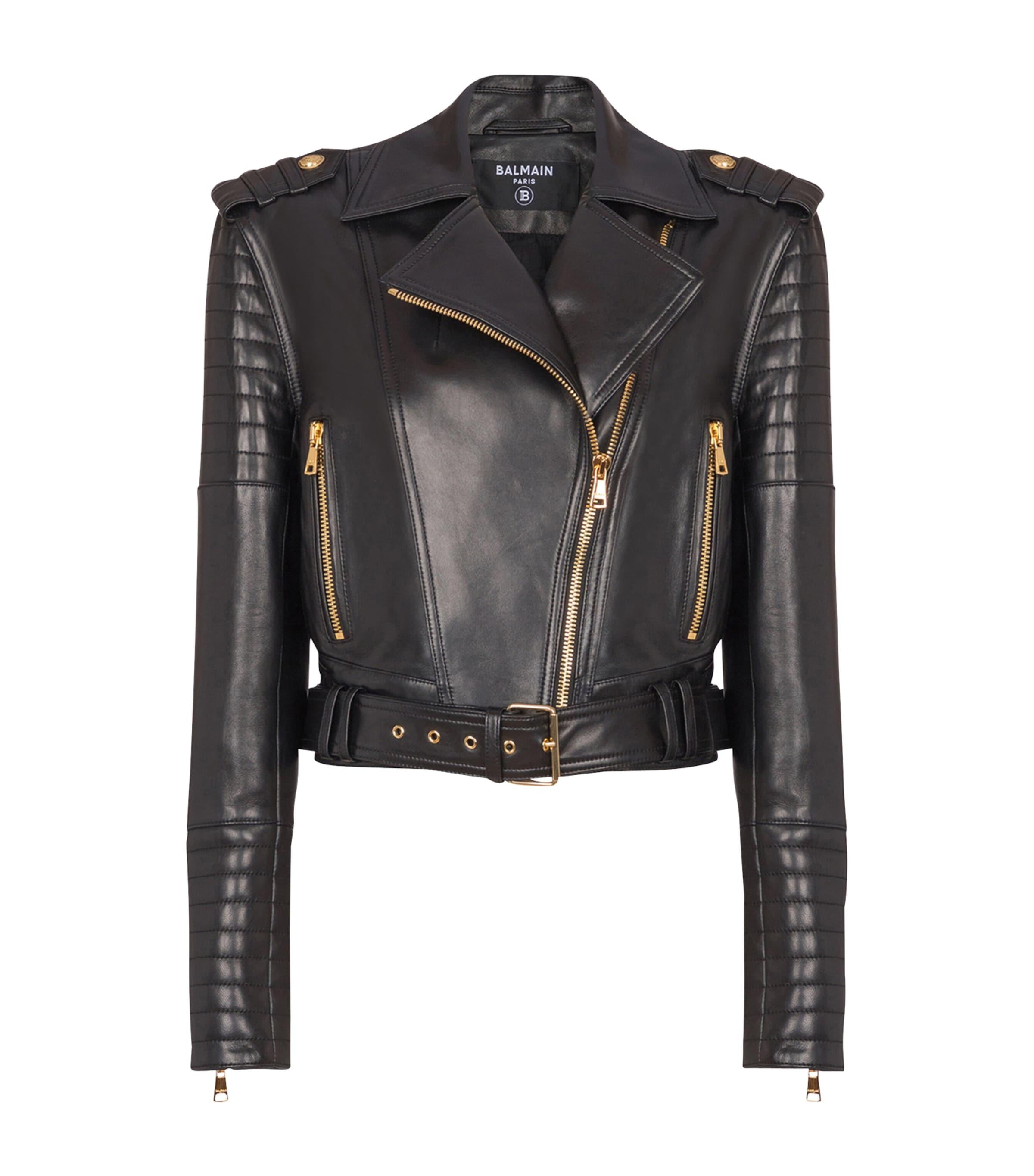 Balmain Leather jackets for Women | Online Sale up to 60