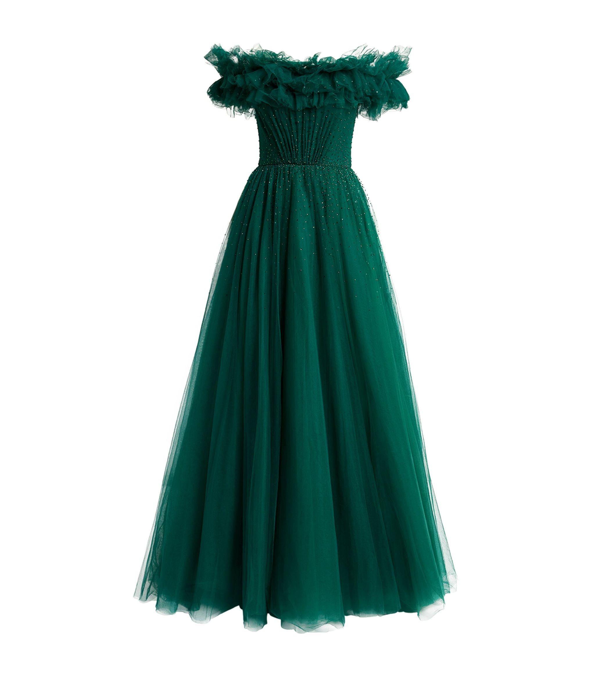 Jenny Packham Tulle Wonder Gown in Green | Lyst
