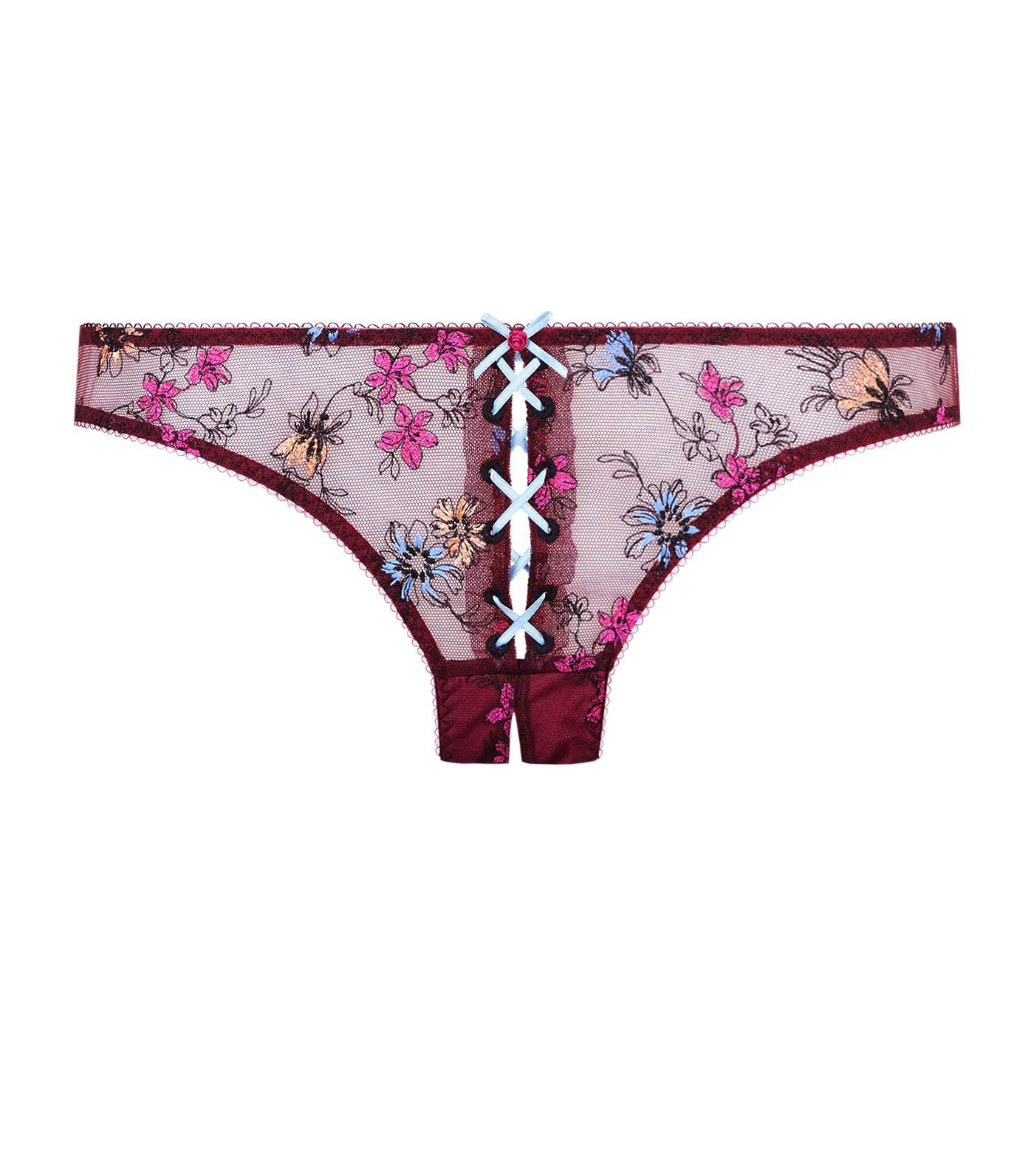 Agent Provocateur Synthetic Bluebelle Ouvert Briefs in Purple - Lyst