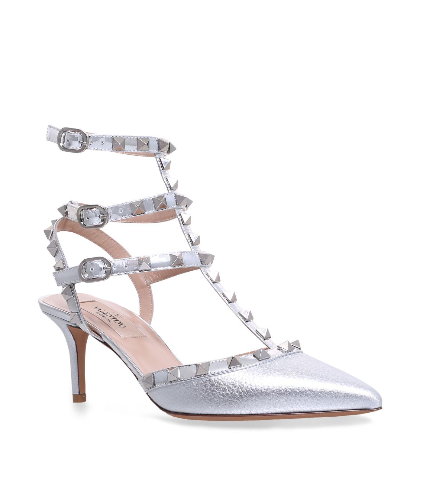 valentino shoes silver