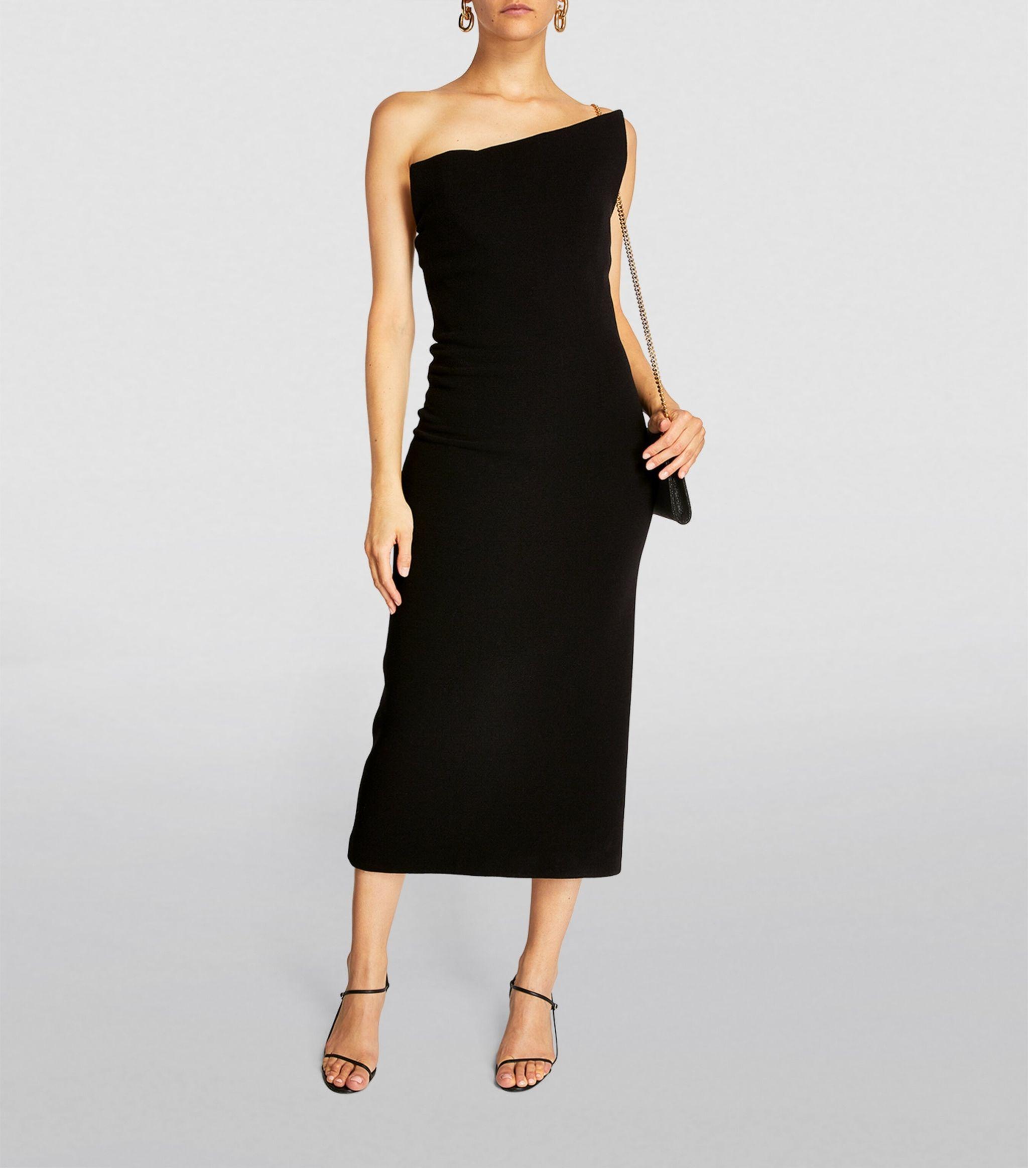ワンピースその他 Sportmax Black wool blend sleeveless dress Jersey midi dress, black | 