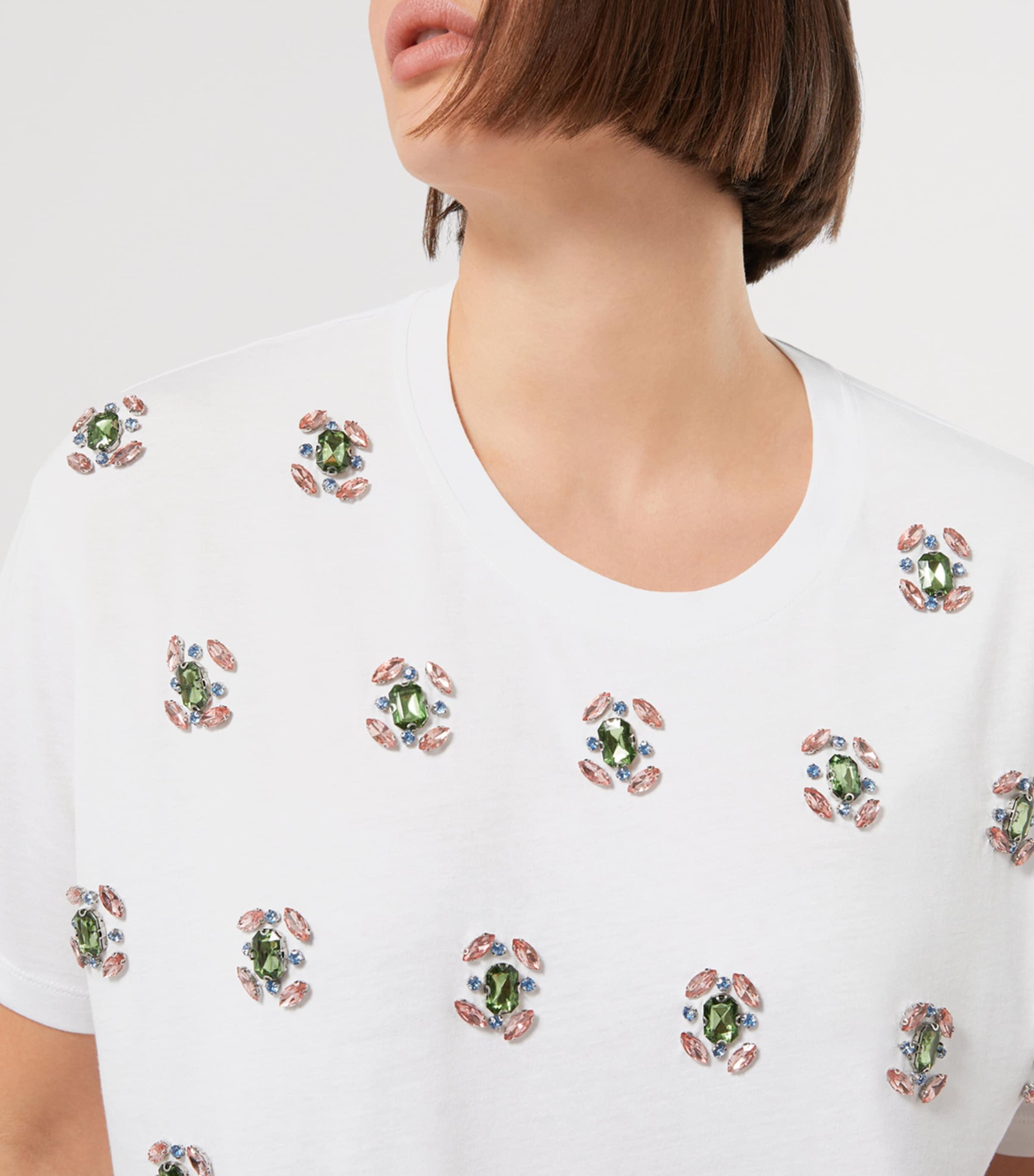 Marina Rinaldi ★ コットン ジュエル装飾 リード Tシャツ Marina Rinaldi T-shirts for Women | Online Sale up to 75