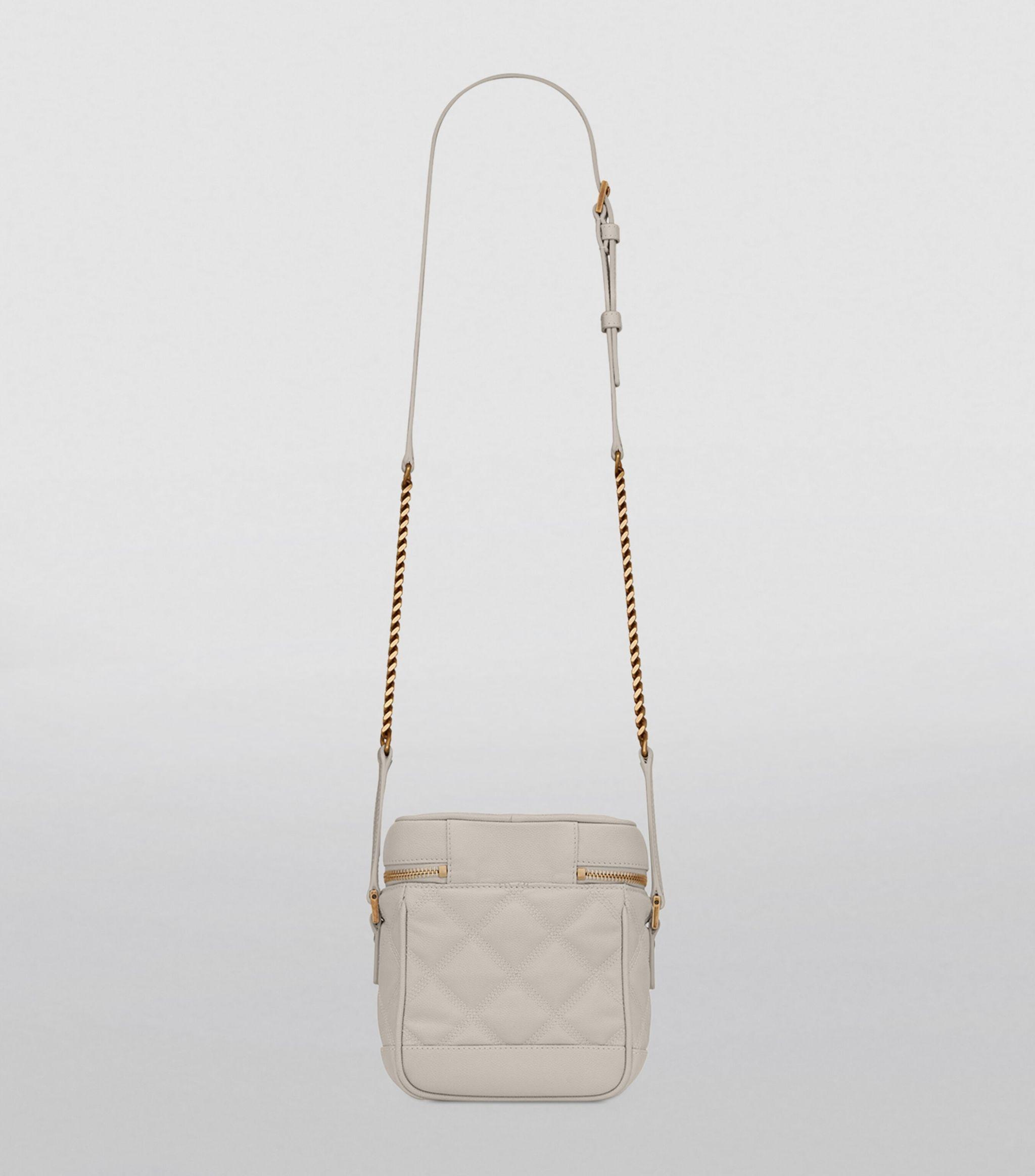Saint Laurent Leather 80's Vanity Shoulder Bag in White | Lyst