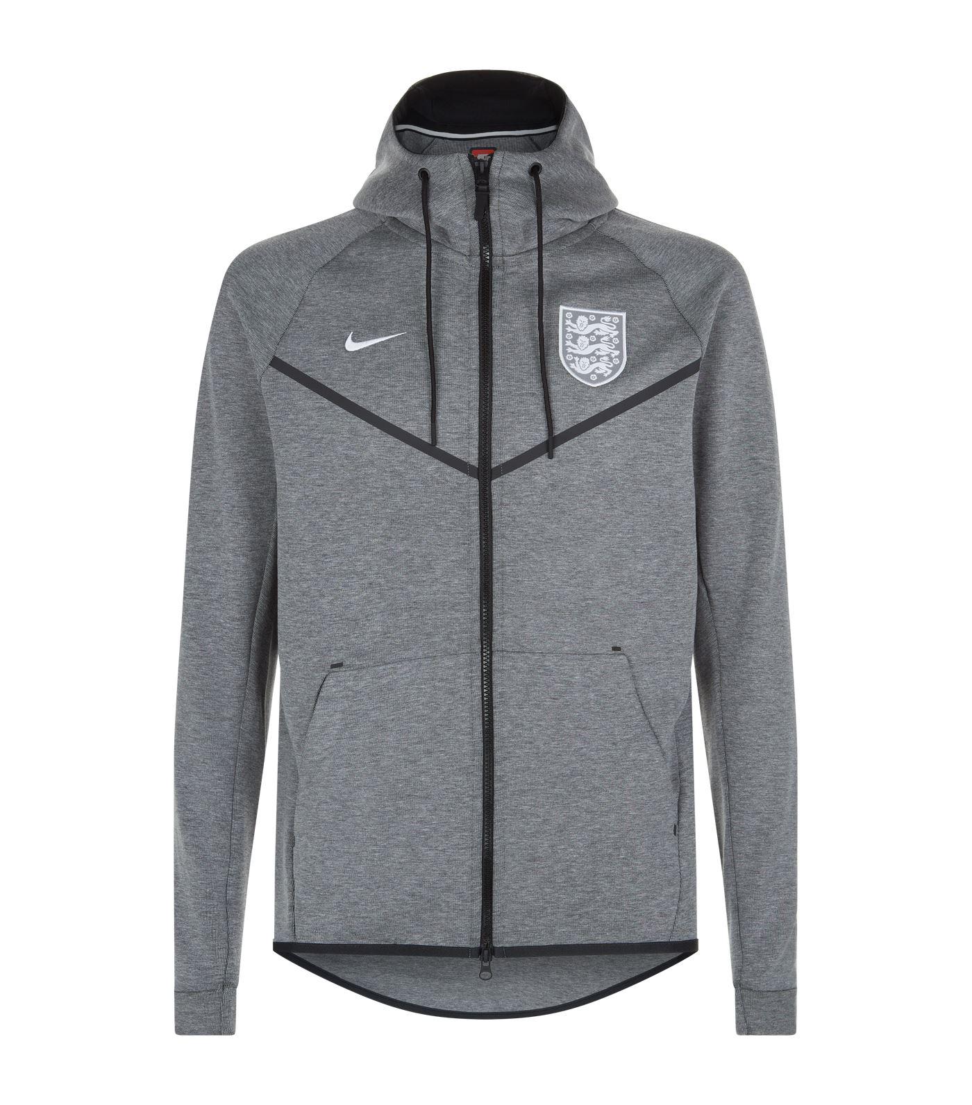 Nike England Tech Fleece Windrunner Jacket in Grey for Men | Lyst UK
