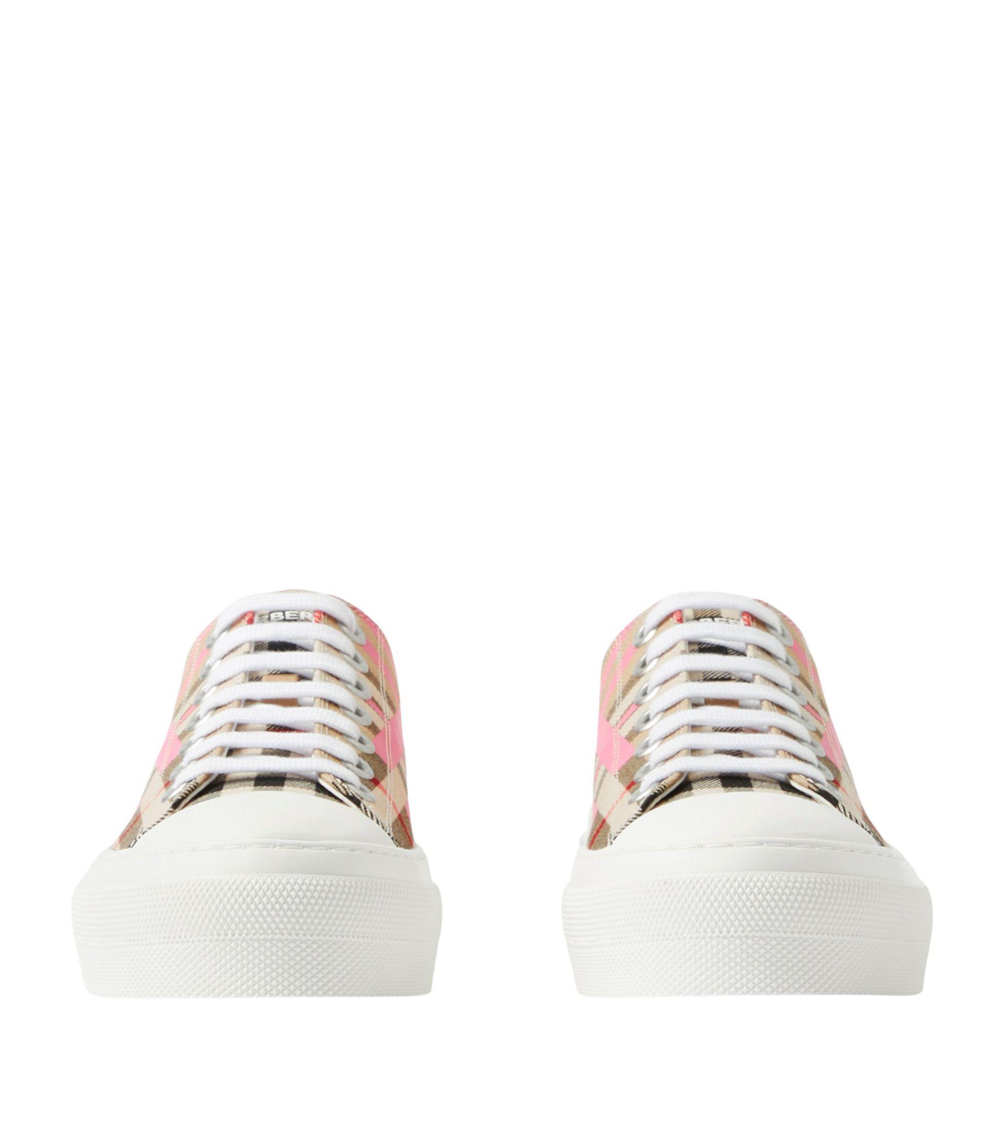 【関税&送料込】BURBERRY 'Terrace Check' sneakers Pink 0400021221806_BLACKCHECK?wid=